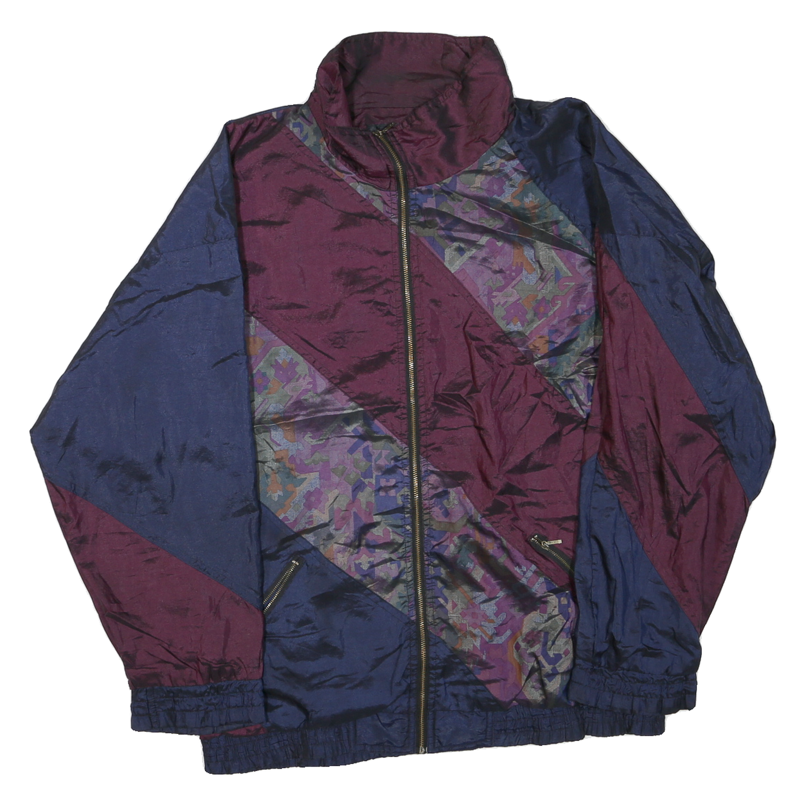 CALIFORNIA LEGEND Mens Blue & Maroon Polyester Blend Zip Track Jacket L Retro Refurbished - N/A refurbished available on Cerqular