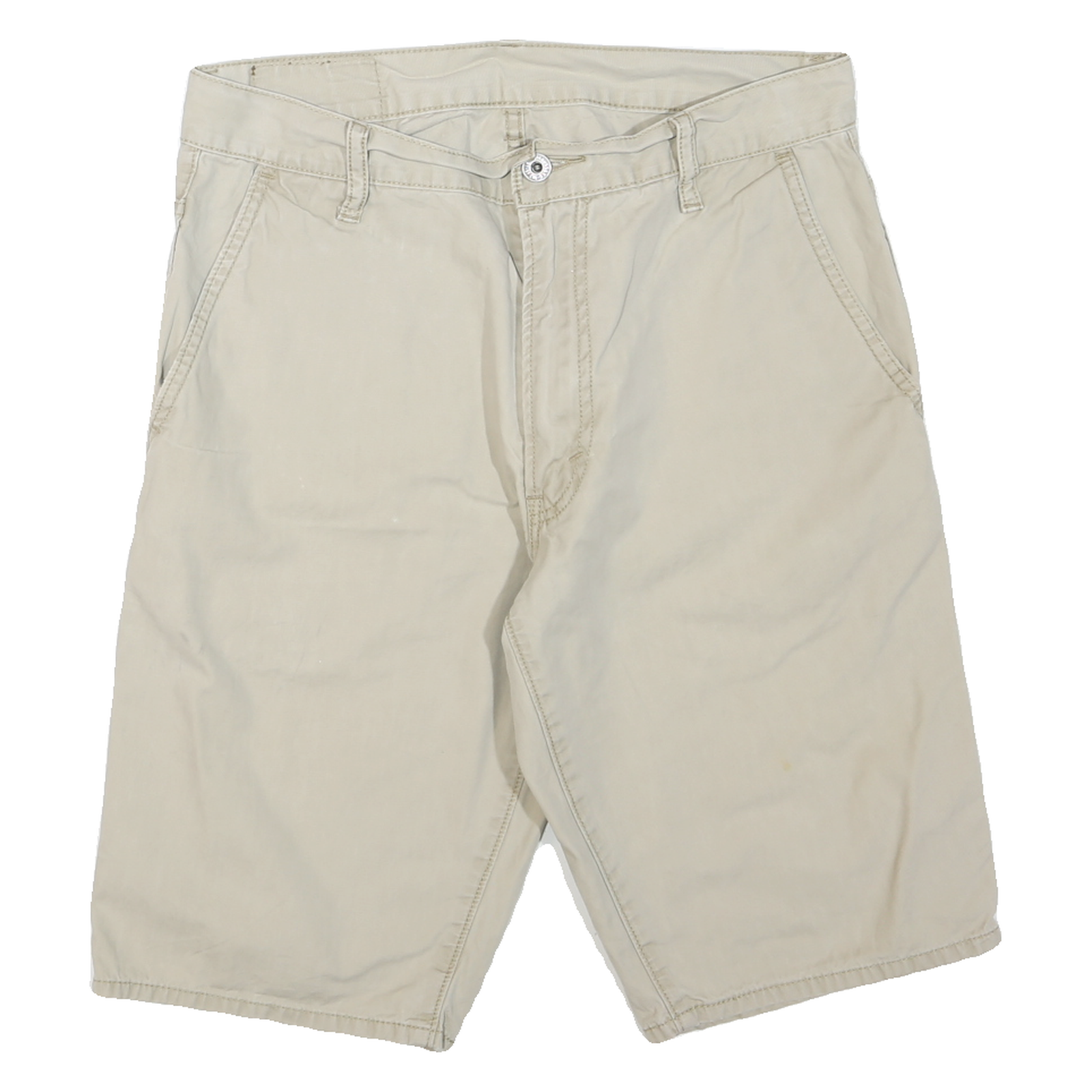 LEVI'S Mens Shorts Beige Casual Plain M W30 Cotton Blend Summer Wear Refurbished - N/A refurbished available on Cerqular