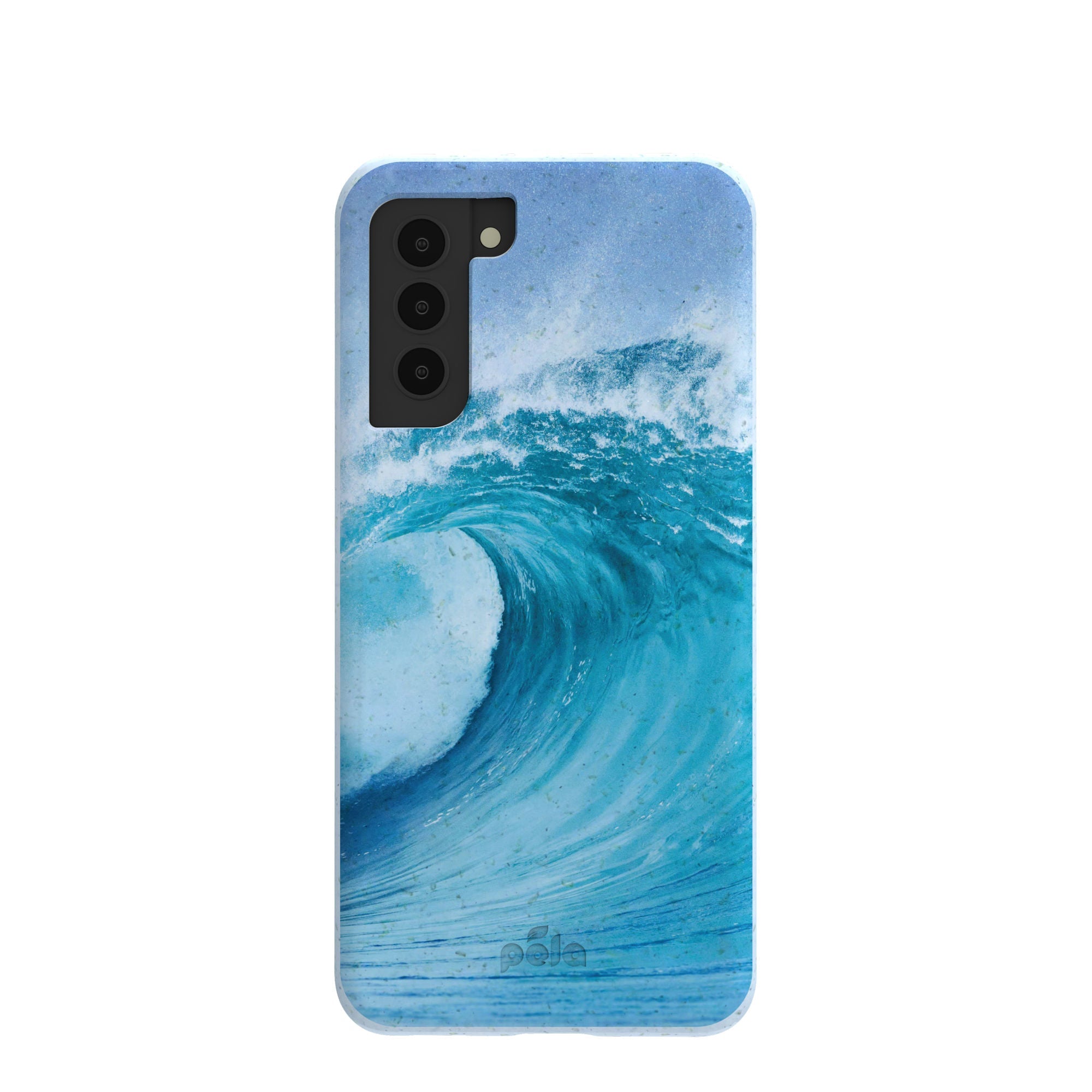 Powder Blue Big Wave Samsung Galaxy S21 Case Refurbished - Pela Case refurbished available on Cerqular