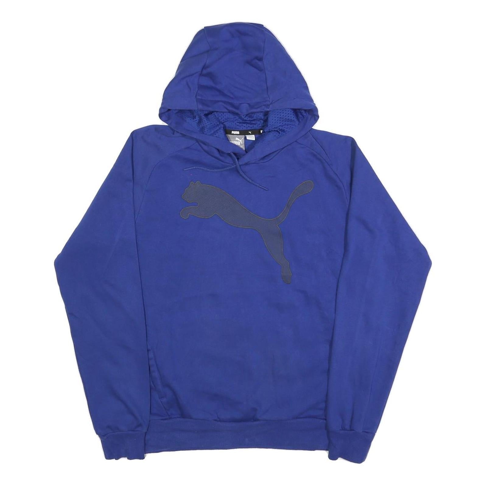 PUMA Mens Blue Hoodie S Cotton Blend Pullover Sweatshirt Sports Casual Refurbished - N/A refurbished available on Cerqular