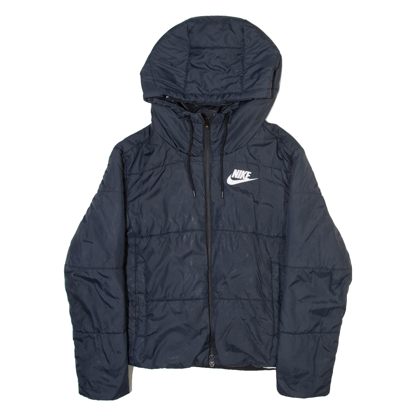 NIKE Mens Puffer Jacket Grey Hooded XS Refurbished - N/A refurbished available on Cerqular