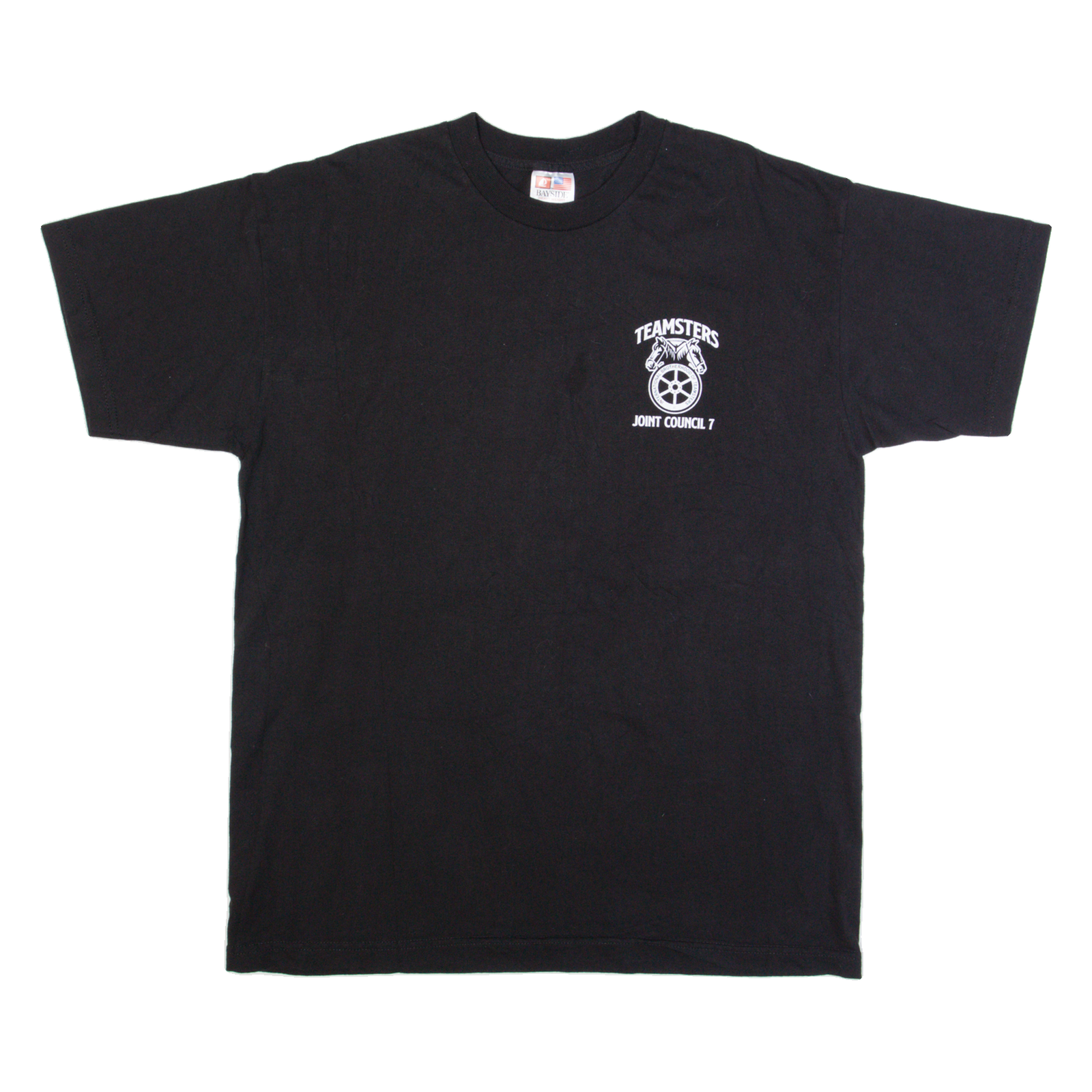 BAYSIDE Teamsters Mens T-Shirt Black USA XL Refurbished - N/A refurbished available on Cerqular