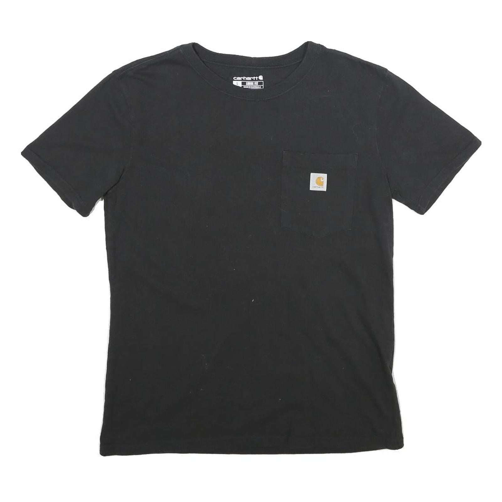 CARHARTT Womens Black Pocket T-Shirt S Short Sleeve Crew Neck Cotton Casual Refurbished - N/A refurbished available on Cerqular
