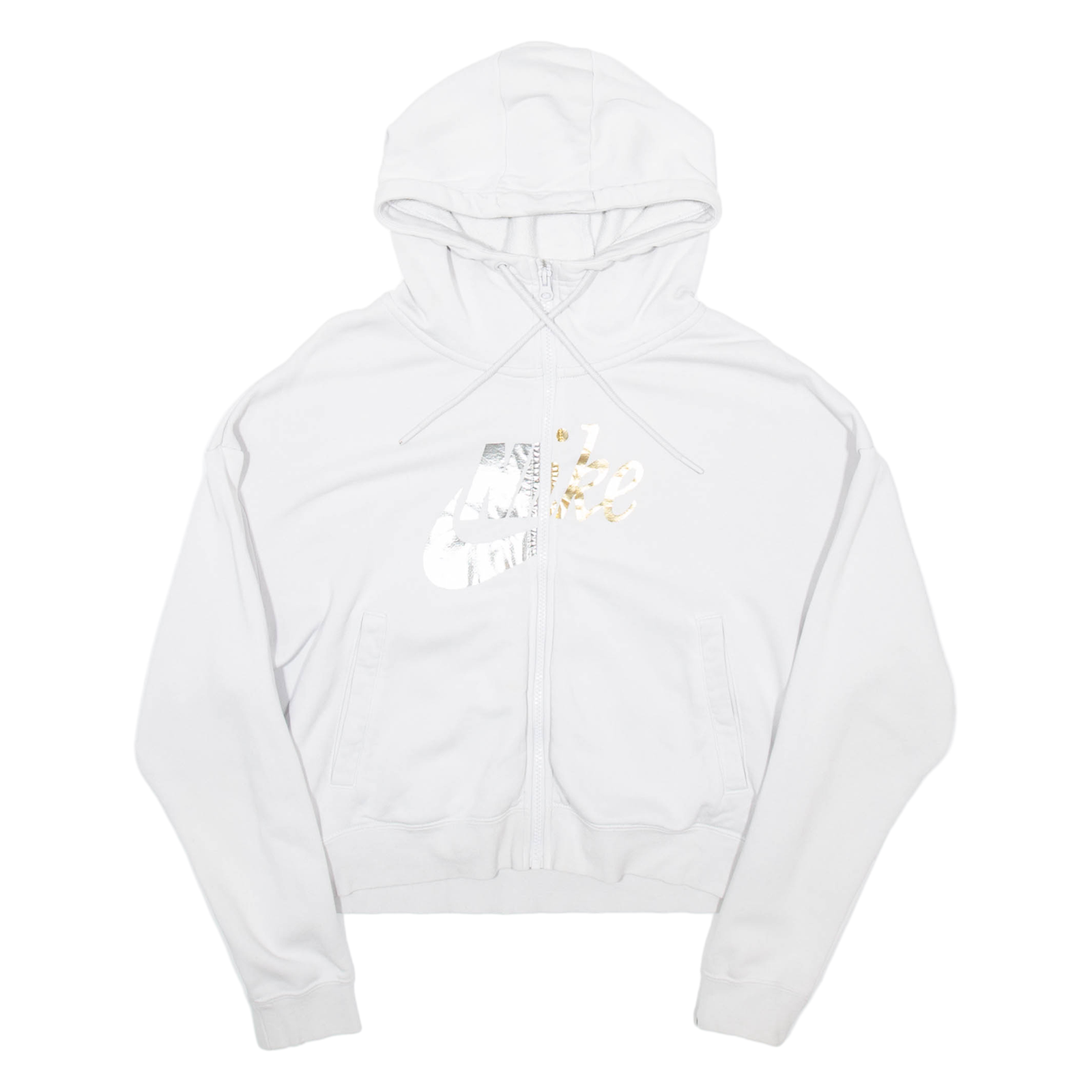 NIKE Mens White Hoodie Full Zip S Refurbished - N/A refurbished available on Cerqular