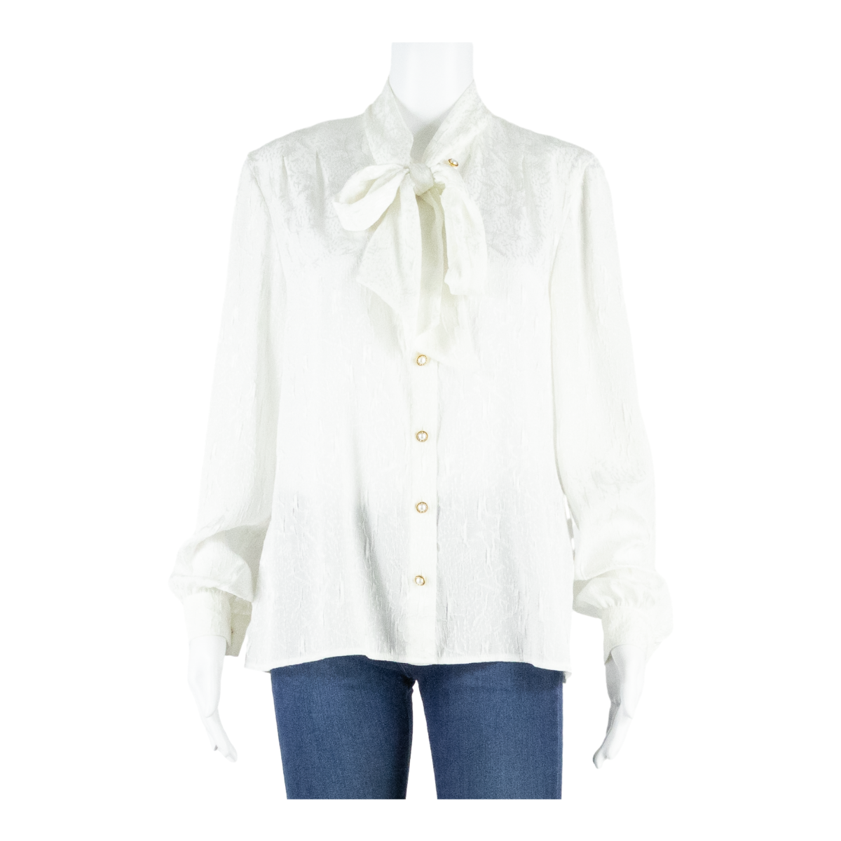 SMODELL Womens Blouse White Long Sleeve UK 10 Refurbished - N/A refurbished available on Cerqular