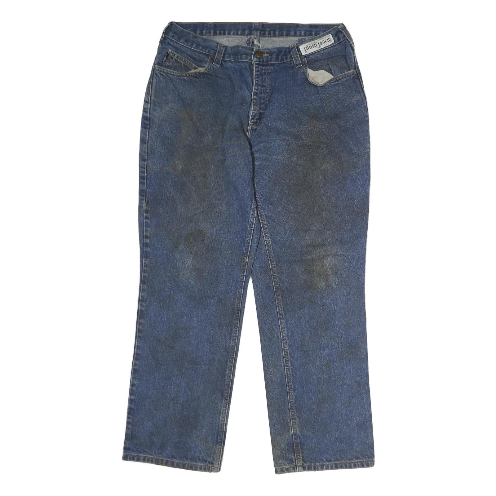 CARHARTT Mens Jeans Blue Regular Straight Denim Medium W32 L30 Workwear Zip Refurbished - N/A refurbished available on Cerqular
