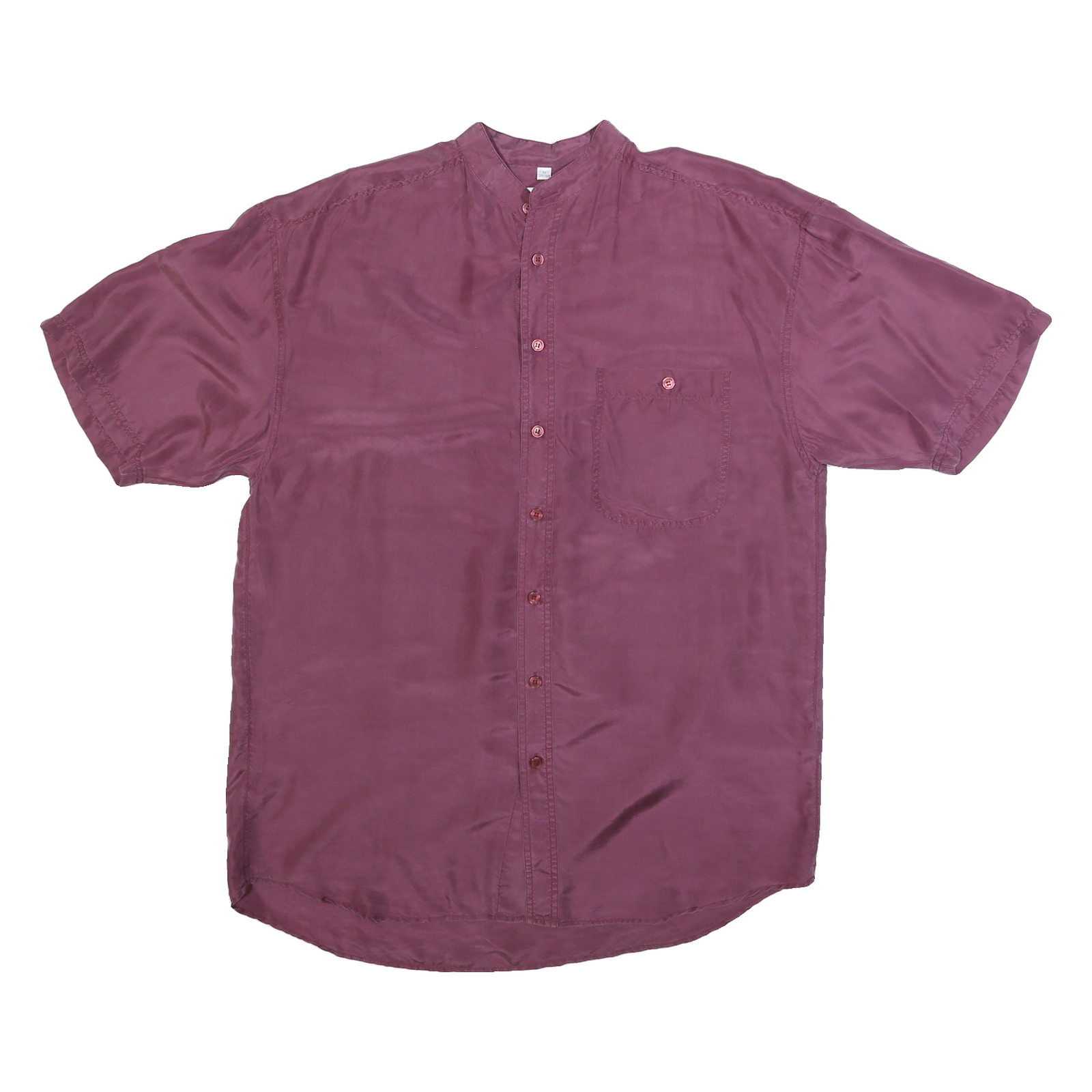 NEW FAST Mens Purple Silk Shirt M Button-Down Relaxed Fit Casual Refurbished - N/A refurbished available on Cerqular
