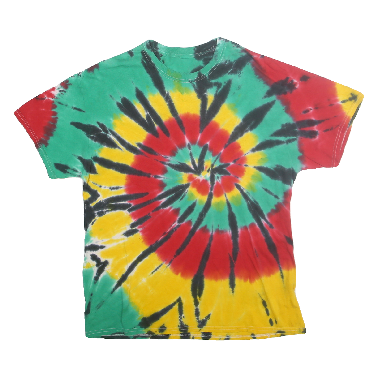 Buy Mens Green & Red Tie Dye Cotton T-Shirt L Short Sleeve Crew Neck Vibrant Spiral Refurbished - $14.29 Mens Green & Red Tie Dye Cotton T-Shirt L Short Sleeve Crew Neck Vibrant Spiral Refurbished - N/A refurbished available on Cerqular