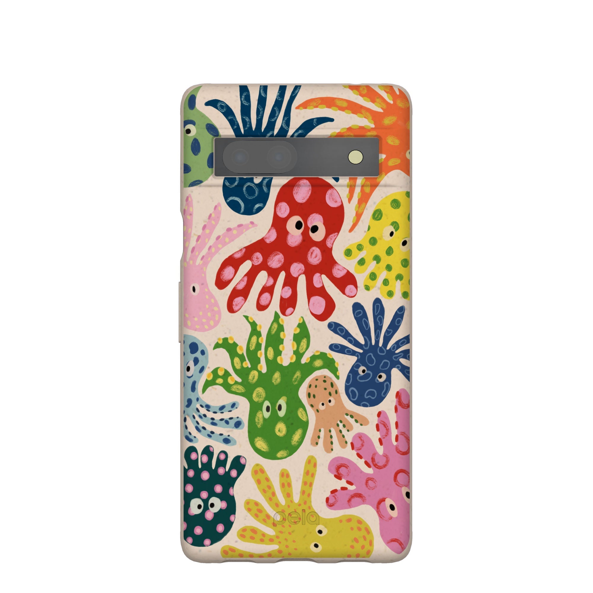 Seashell Octopi Google Pixel 7a Case Refurbished - Pela Case refurbished available on Cerqular