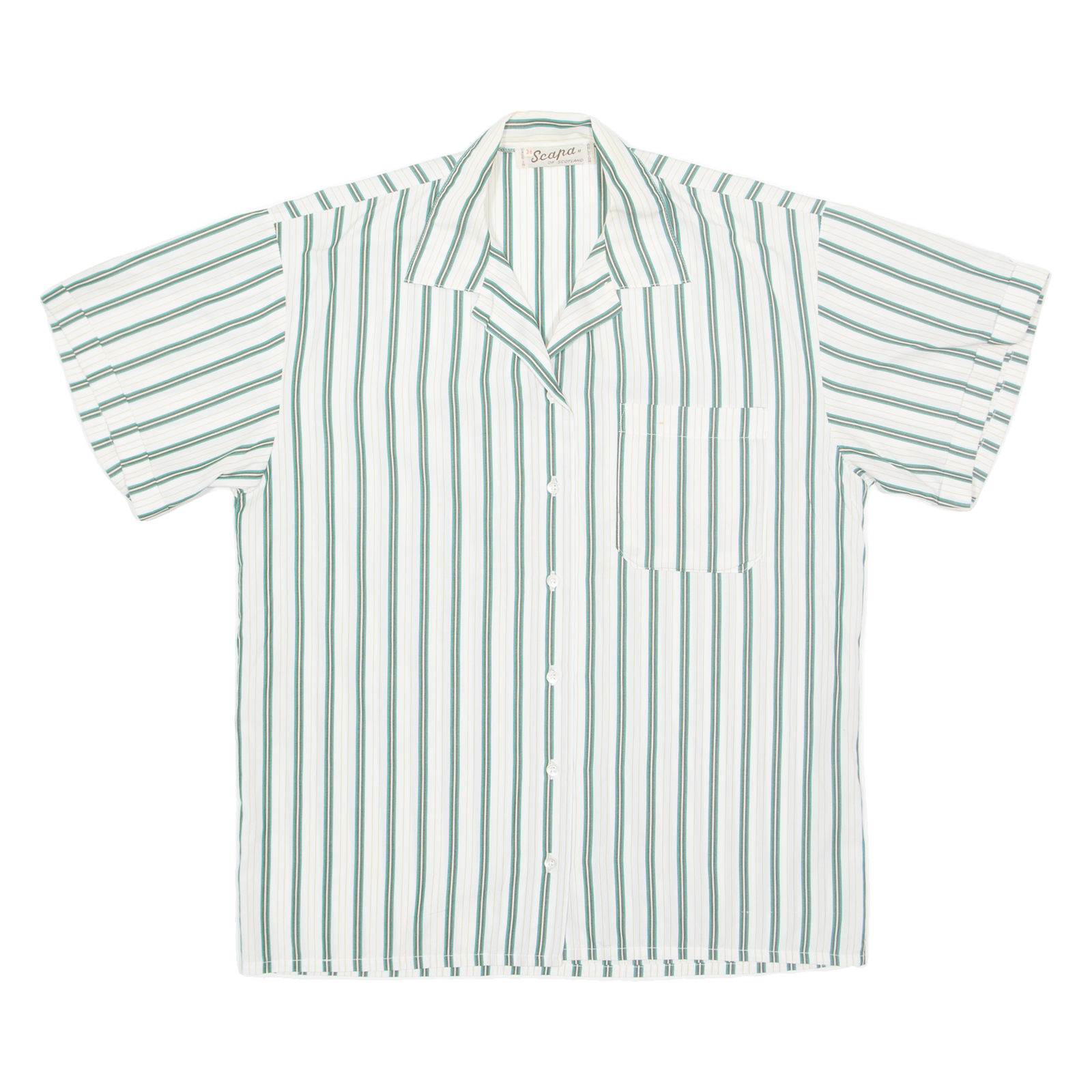 SCAPA Mens Shirt White Striped S Refurbished - N/A refurbished available on Cerqular