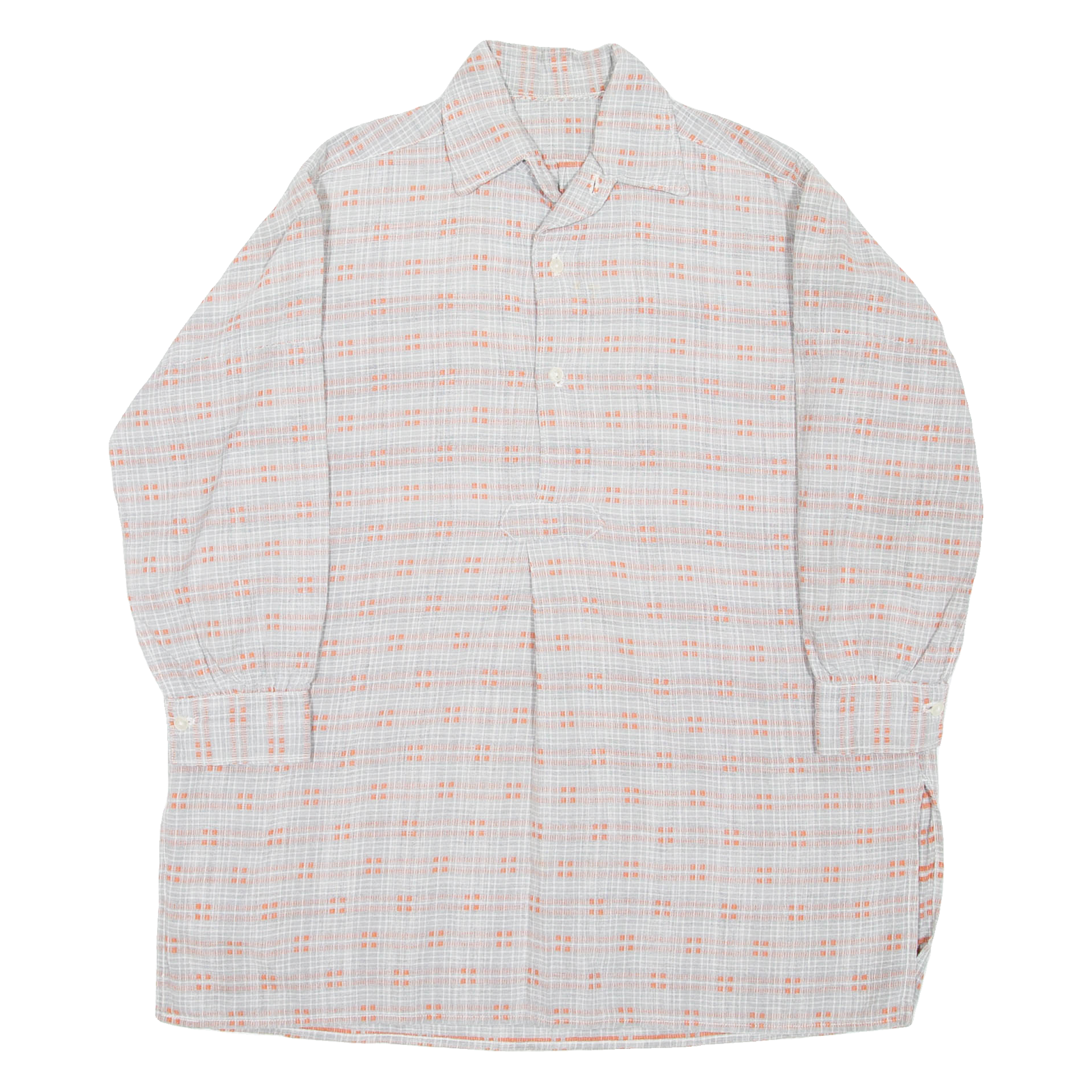 Mens Shirt Grey Check 3/4 Sleeve S Refurbished - N/A refurbished available on Cerqular