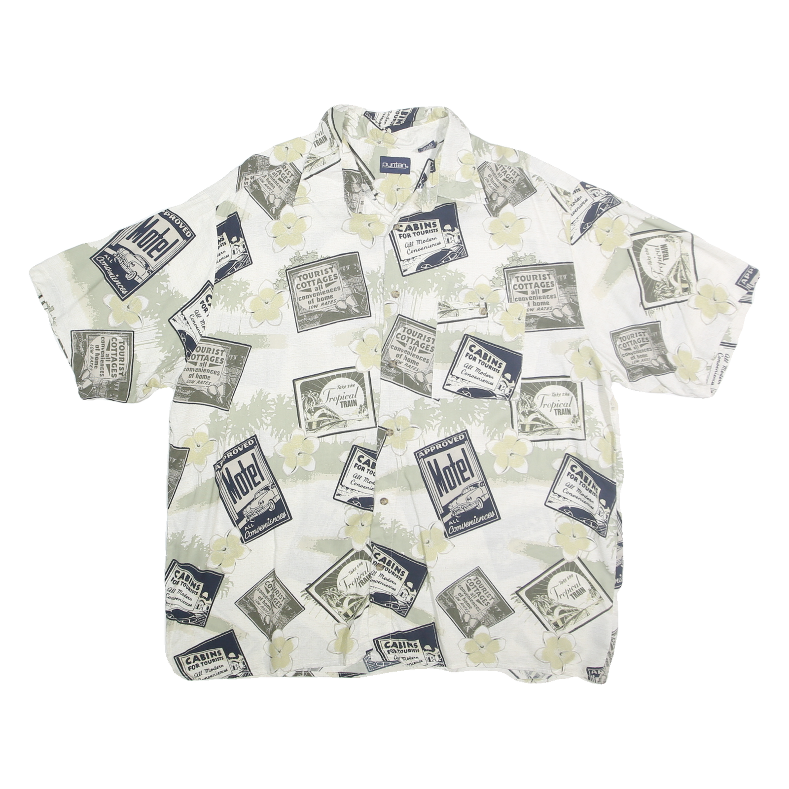 Buy PURITAN Mens White & Beige Printed Short Sleeve Shirt XL Casual Cotton Blend Refurbished - $19.49 PURITAN Mens White & Beige Printed Short Sleeve Shirt XL Casual Cotton Blend Refurbished - N/A refurbished available on Cerqular