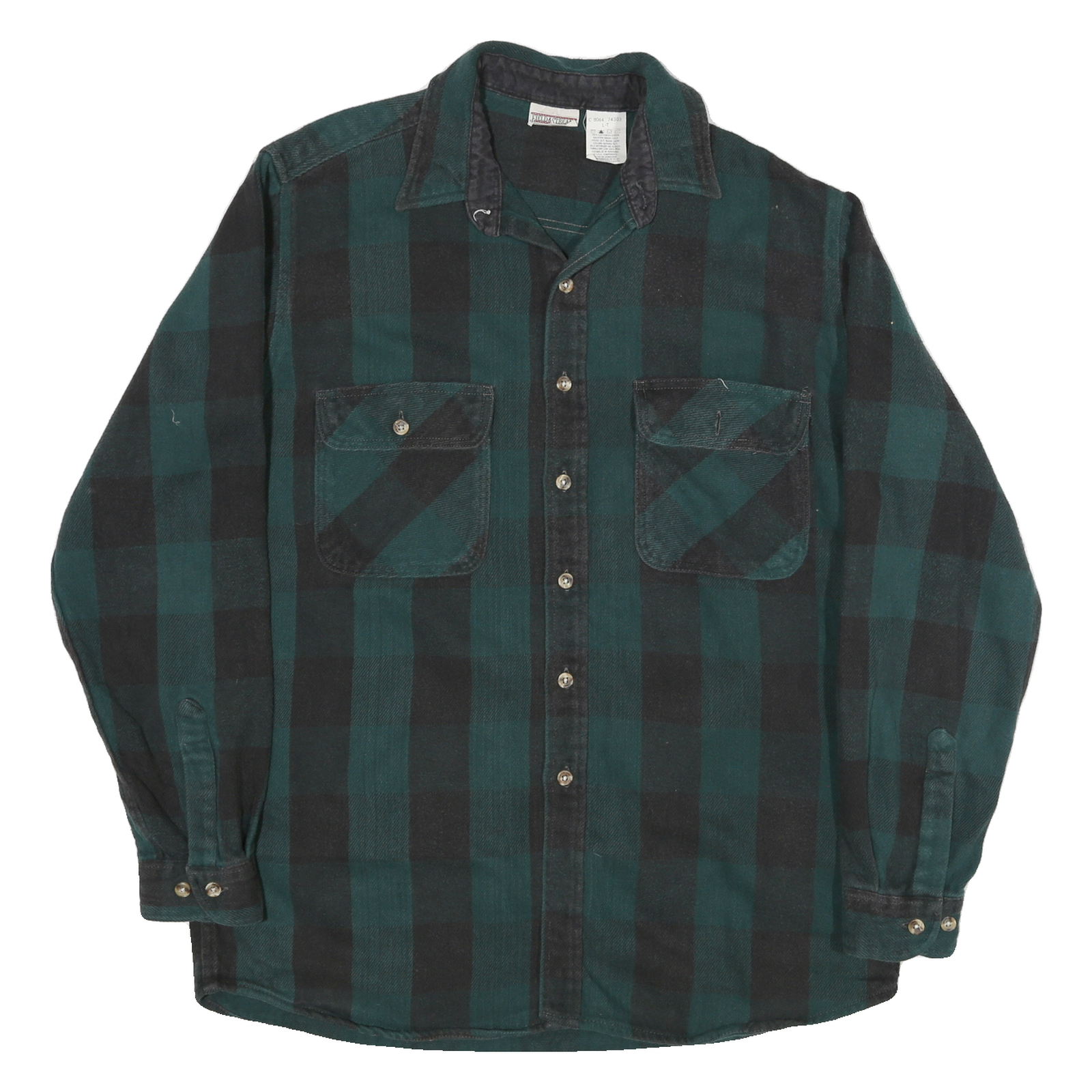FIELD & STREAM Mens Green & Black Check Shirt L Cotton Blend Casual Long Sleeve Refurbished - N/A refurbished available on Cerqular
