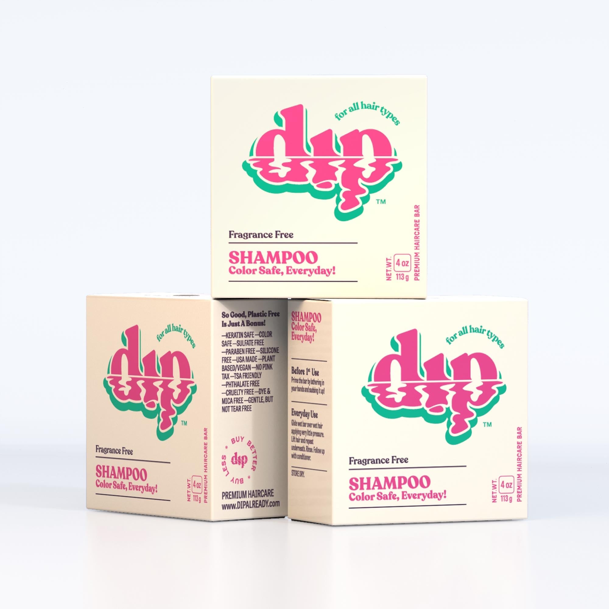 Buy Dip Shampoo Triplet: Fragrance Free - Full Size Refurbished - $60.00 Dip Shampoo Triplet: Fragrance Free - Full Size Refurbished - Dip Sustainable Hair Care refurbished available on Cerqular