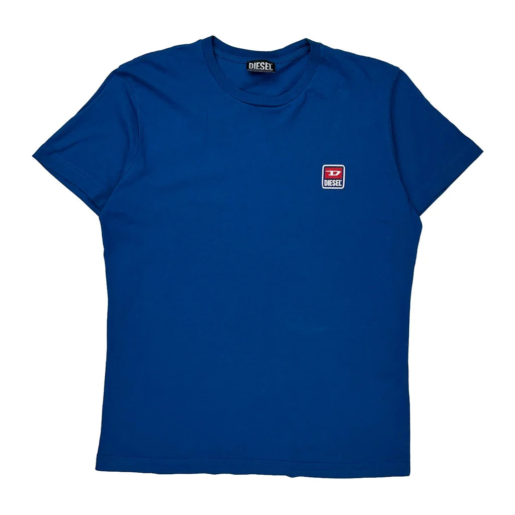 Buy Diesel Logo Patch On Chest Diesel T-Shirt - Large Blue Cotton Refurbished - $40.19 Diesel Logo Patch On Chest Diesel T-Shirt - Large Blue Cotton Refurbished - Thrifted (note: this is a term often used to describe second- refurbished available on Cerqular