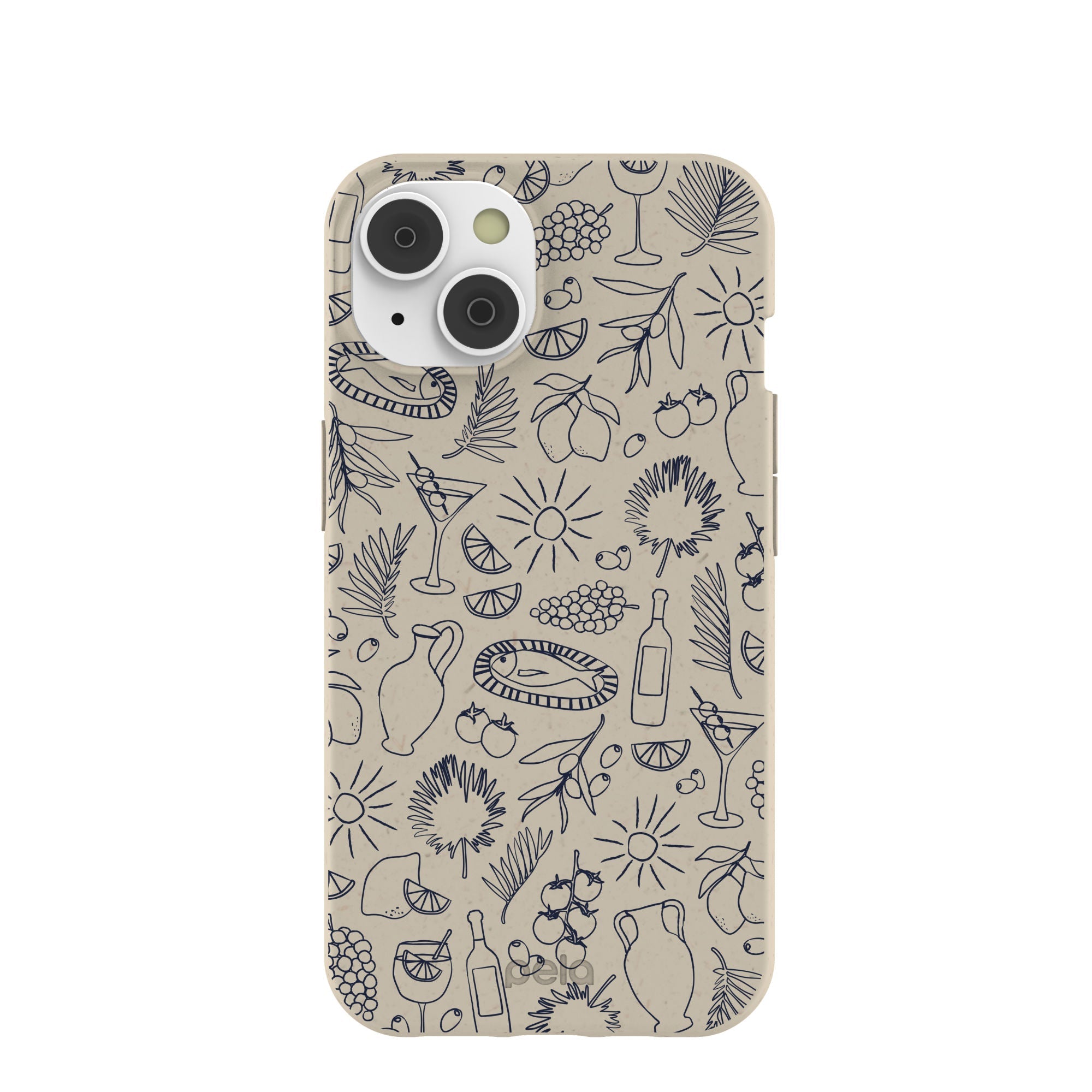 London Fog Mediterranean Moments iPhone 14/16e Case Refurbished - Pela Case refurbished available on Cerqular