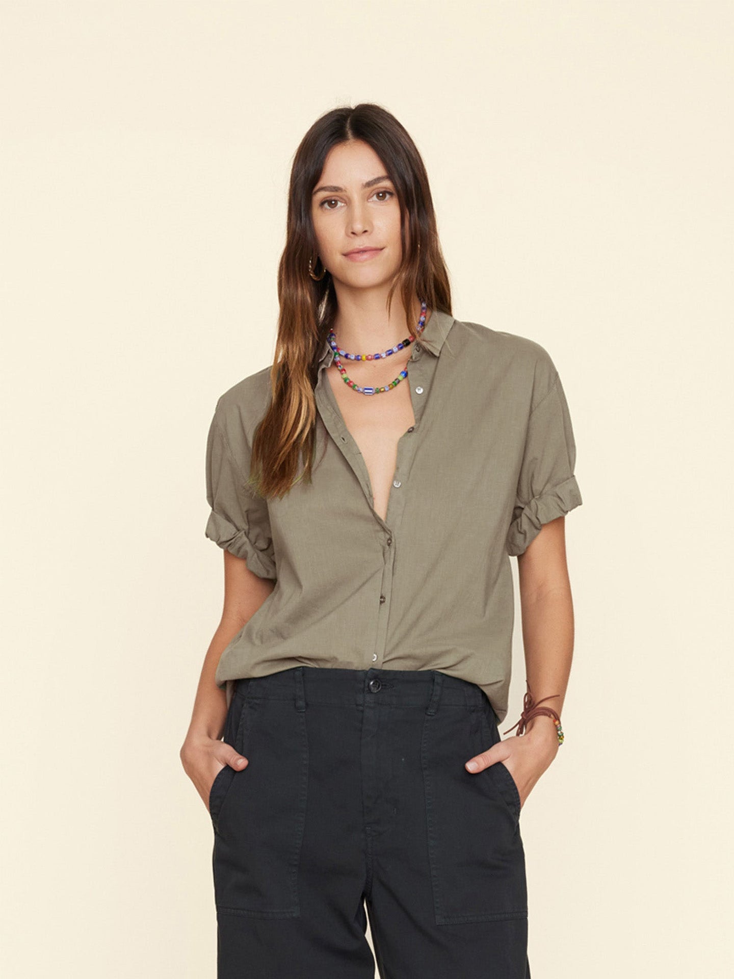 Buy Shirt Channing Shirt Four-Leaf-Clover | Color: FOUR LEAF CLOVER | Size: XS Refurbished - $223.08 Shirt Channing Shirt Four-Leaf-Clover | Color: FOUR LEAF CLOVER | Size: XS Refurbished - Rue Madame is a known brand, and the standardized name is " refurbished available on Cerqular