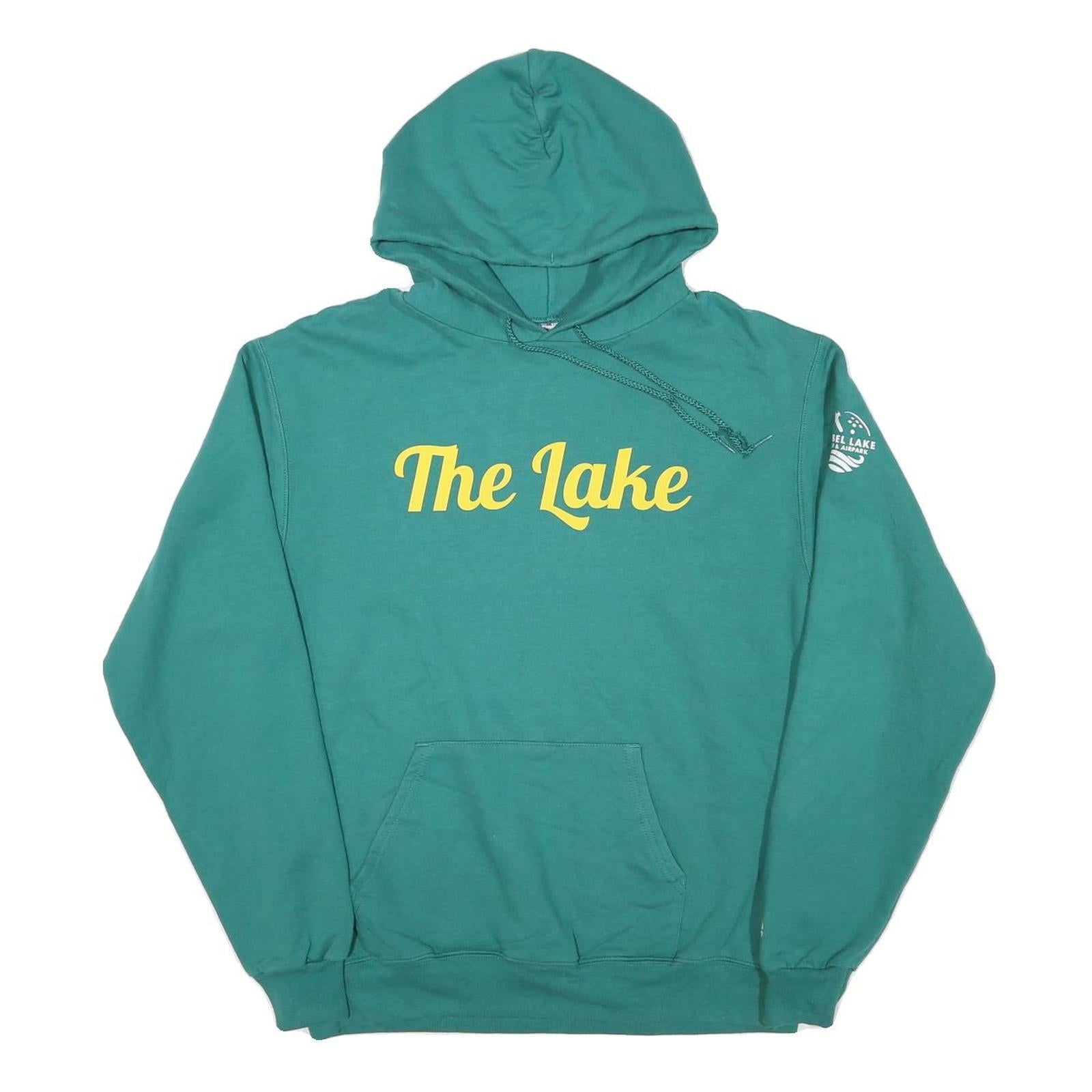 CHAMPION Mens Green The Lake Pullover Hoodie M Casual Cotton Blend Sweatshirt Refurbished - N/A refurbished available on Cerqular