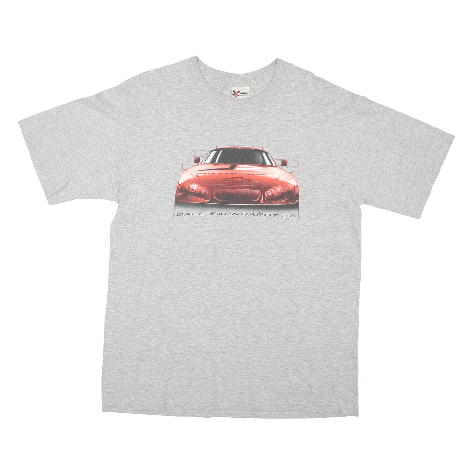 CHASE AUTHENTICS Mens Grey Dale Earnhardt Jr Graphic T-Shirt L Crew Neck Short Refurbished - N/A refurbished available on Cerqular