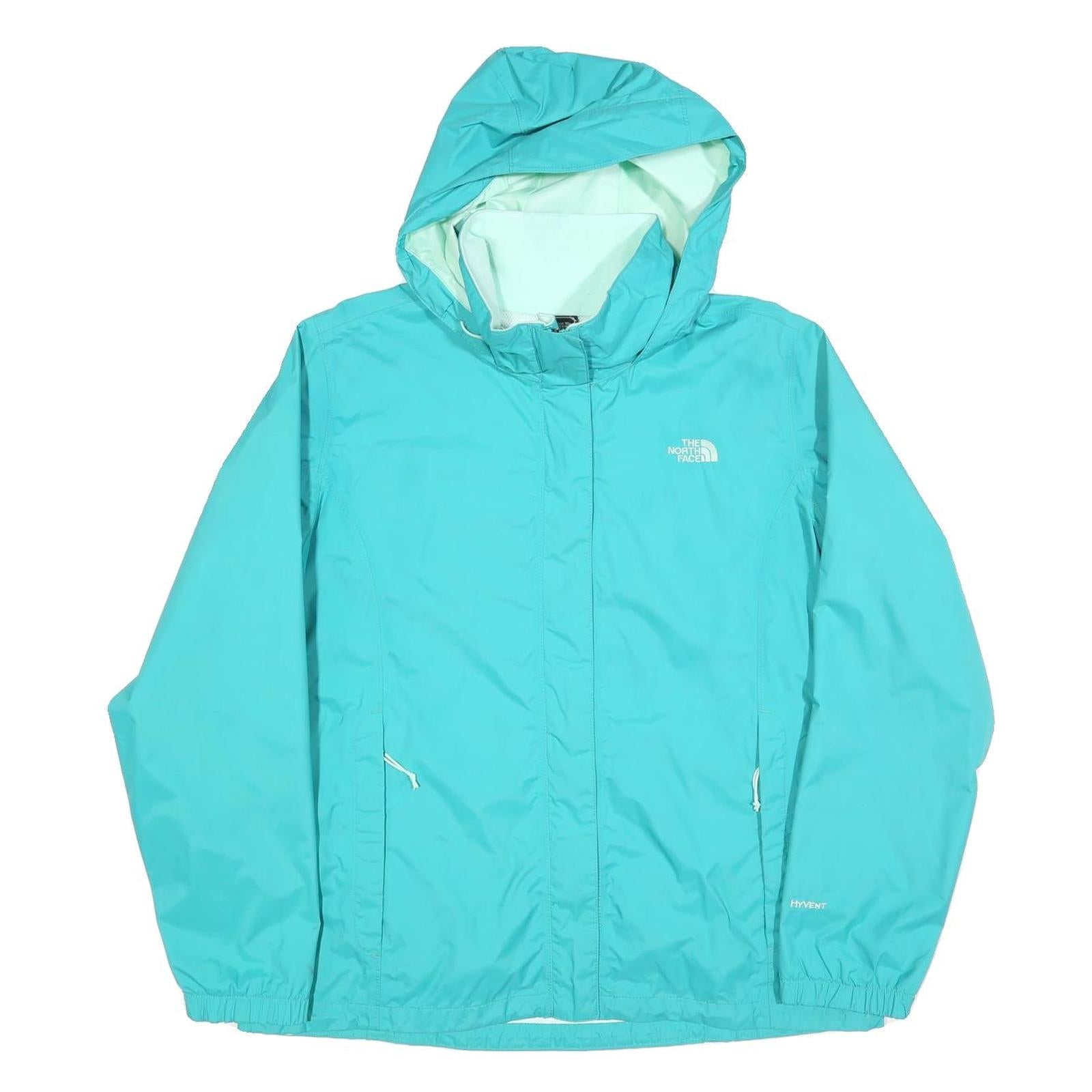 THE NORTH FACE Womens Blue Outdoor Jacket XL Polyester Blend Plain Lightweight Refurbished - N/A refurbished available on Cerqular