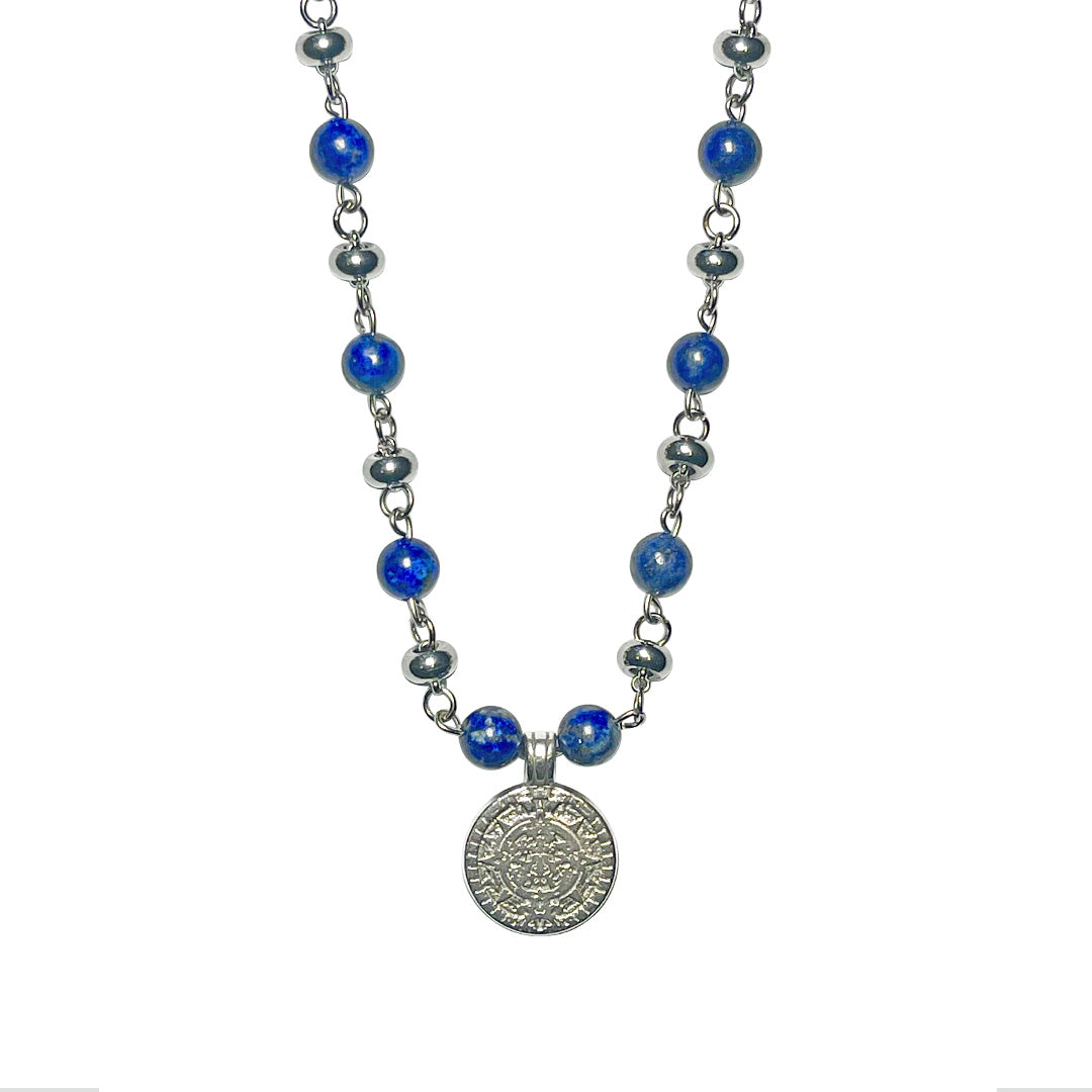 Lapis Lazuli Coin Necklace Refurbished - N/A (Note: There is no well-known brand with this name refurbished available on Cerqular
