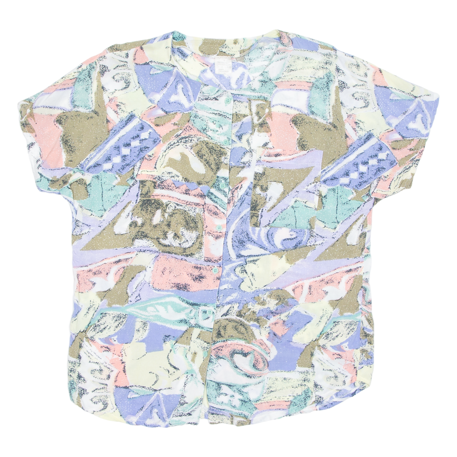 Womens Printed Blouse Blue Viscose Crazy Pattern S Refurbished - N/A refurbished available on Cerqular