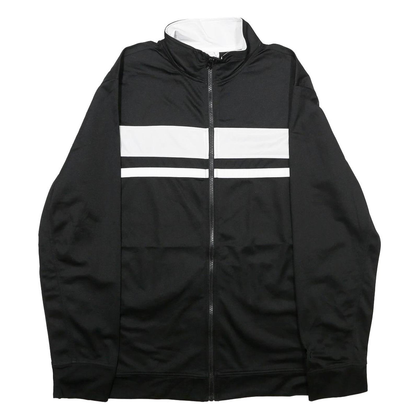 STARTER Mens Black & White Track Jacket L Polyester Zip Casual Sportswear Refurbished - N/A refurbished available on Cerqular