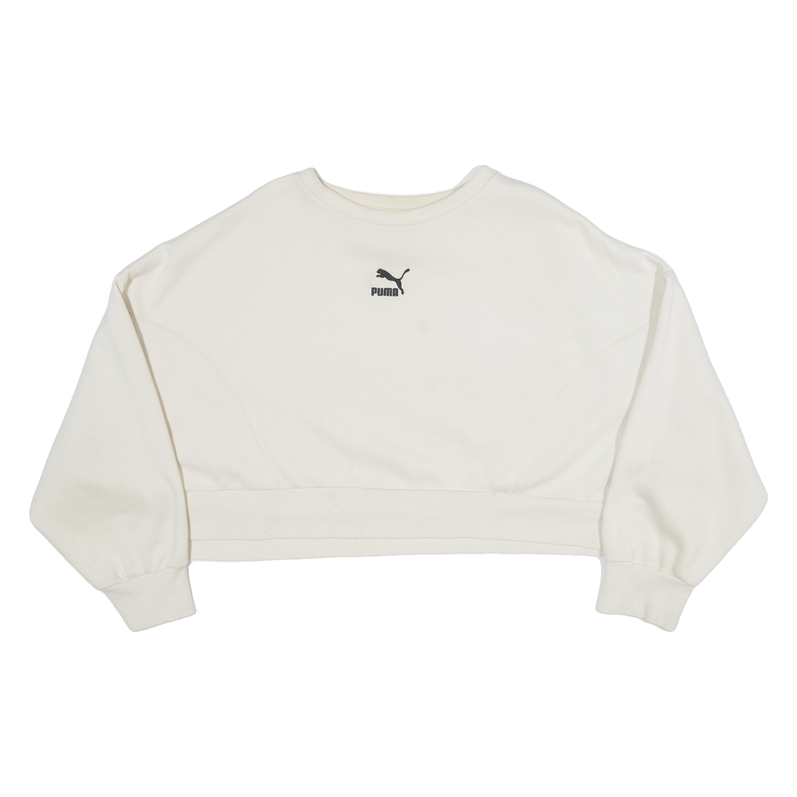 PUMA Cropped Womens Sweatshirt Beige M Refurbished - N/A refurbished available on Cerqular