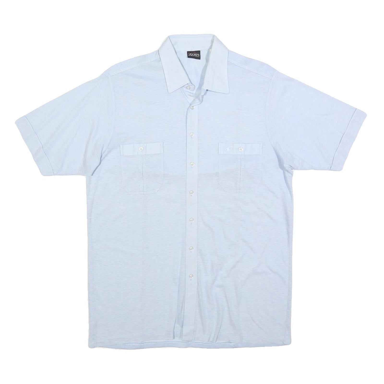 Buy JOCKEY Mens Light Blue Shirt L Cotton Blend Casual Classic Fit Short Sleeve Refurbished - $19.49 JOCKEY Mens Light Blue Shirt L Cotton Blend Casual Classic Fit Short Sleeve Refurbished - N/A refurbished available on Cerqular