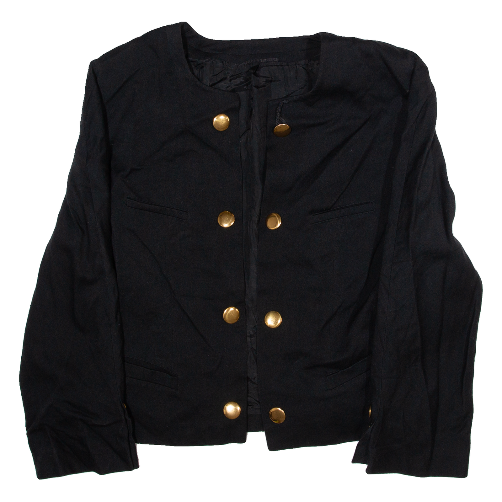 DINOMODA Womens Overcoat Jacket Black Wool M Refurbished - N/A refurbished available on Cerqular