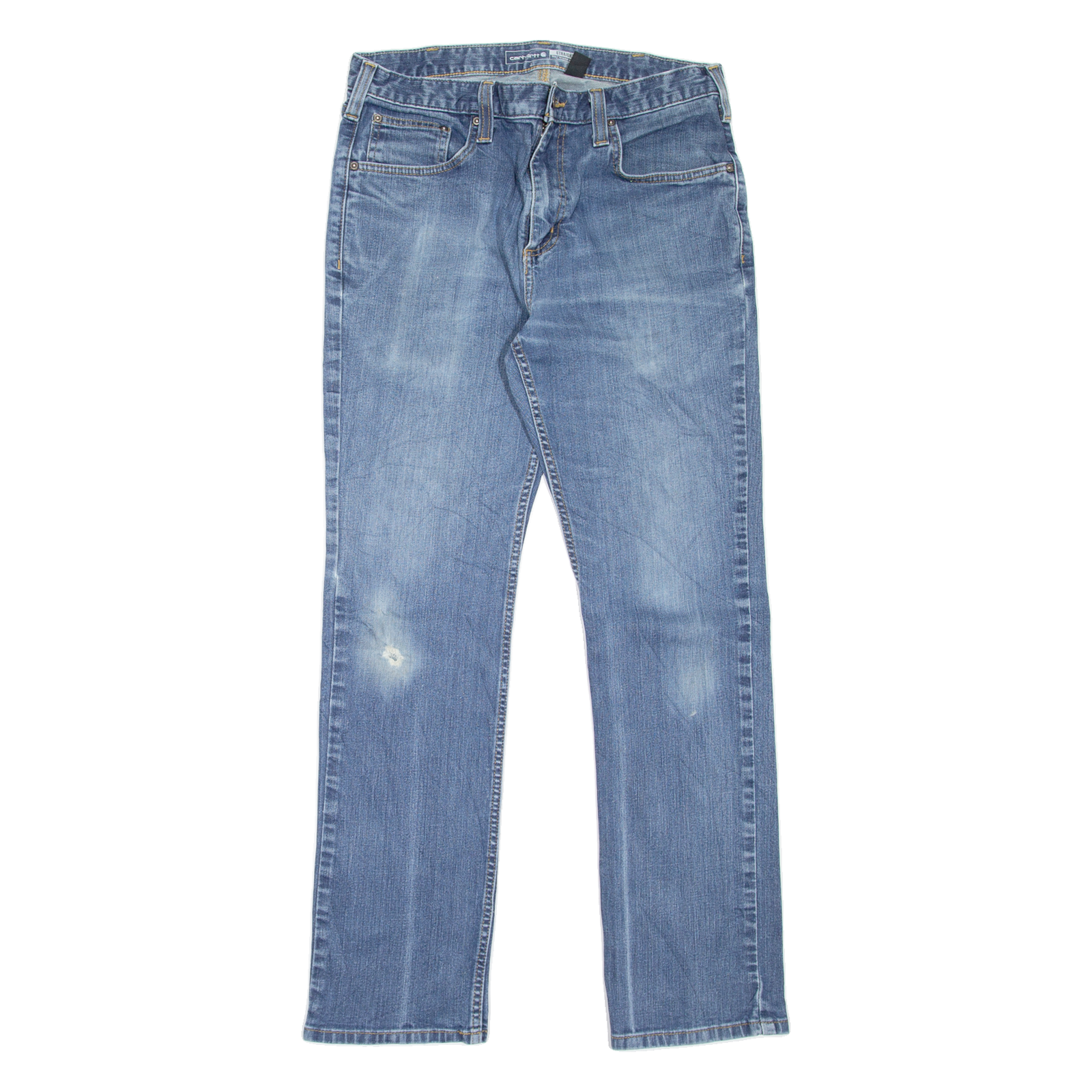 CARHARTT Workwear Mens Jeans Blue Regular Straight Stone Wash W33 L32 Refurbished - N/A refurbished available on Cerqular