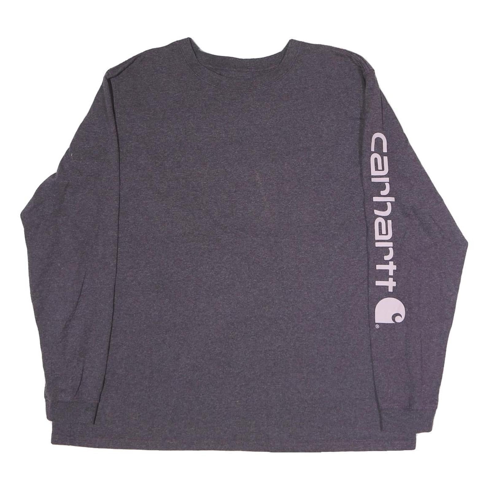 CARHARTT Womens Grey Long Sleeve Crew Neck T-Shirt XL Sleeve Print Refurbished - N/A refurbished available on Cerqular
