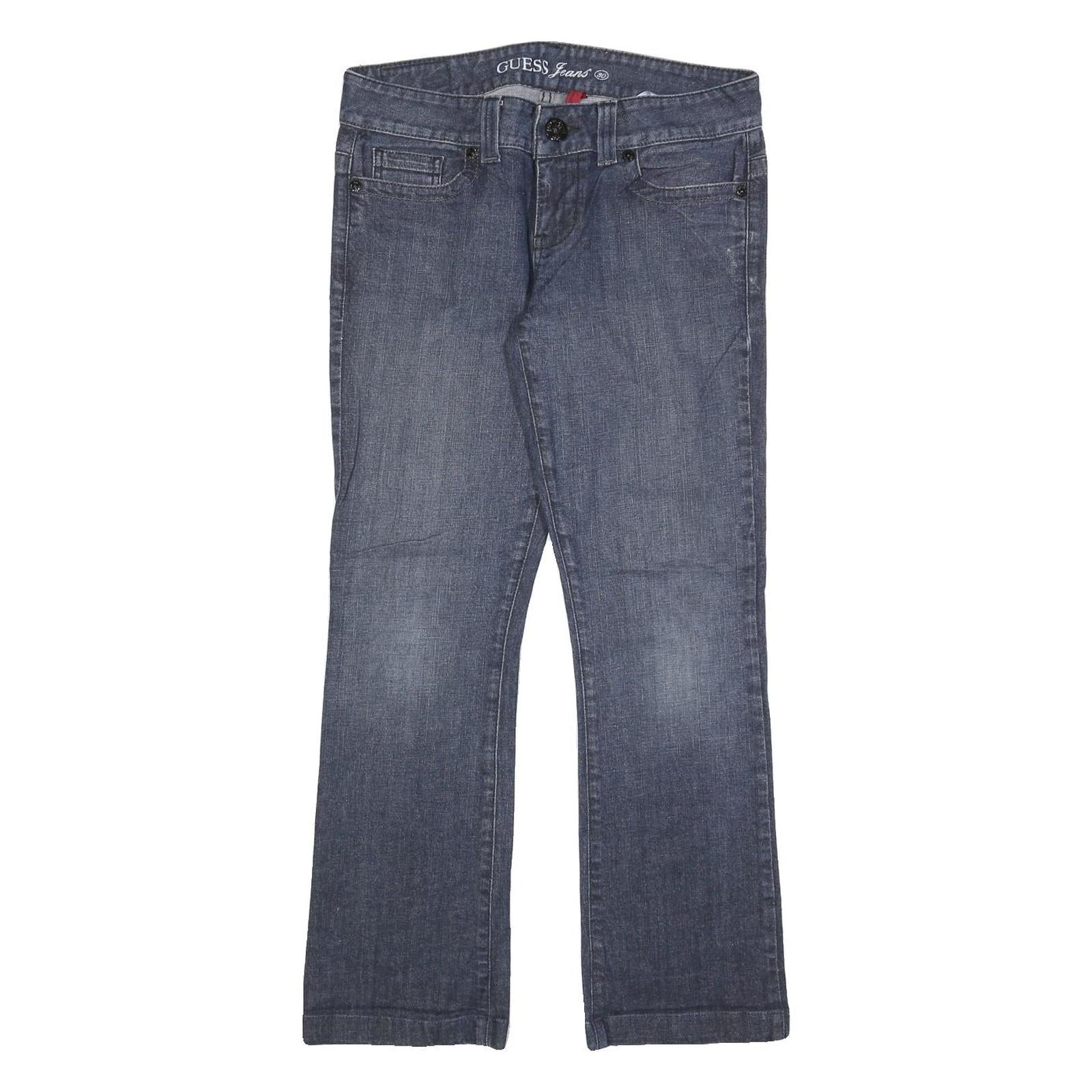 GUESS Womens Blue Regular Straight Denim W30 L30 Cotton Blend Zip Comfortable Refurbished - N/A refurbished available on Cerqular