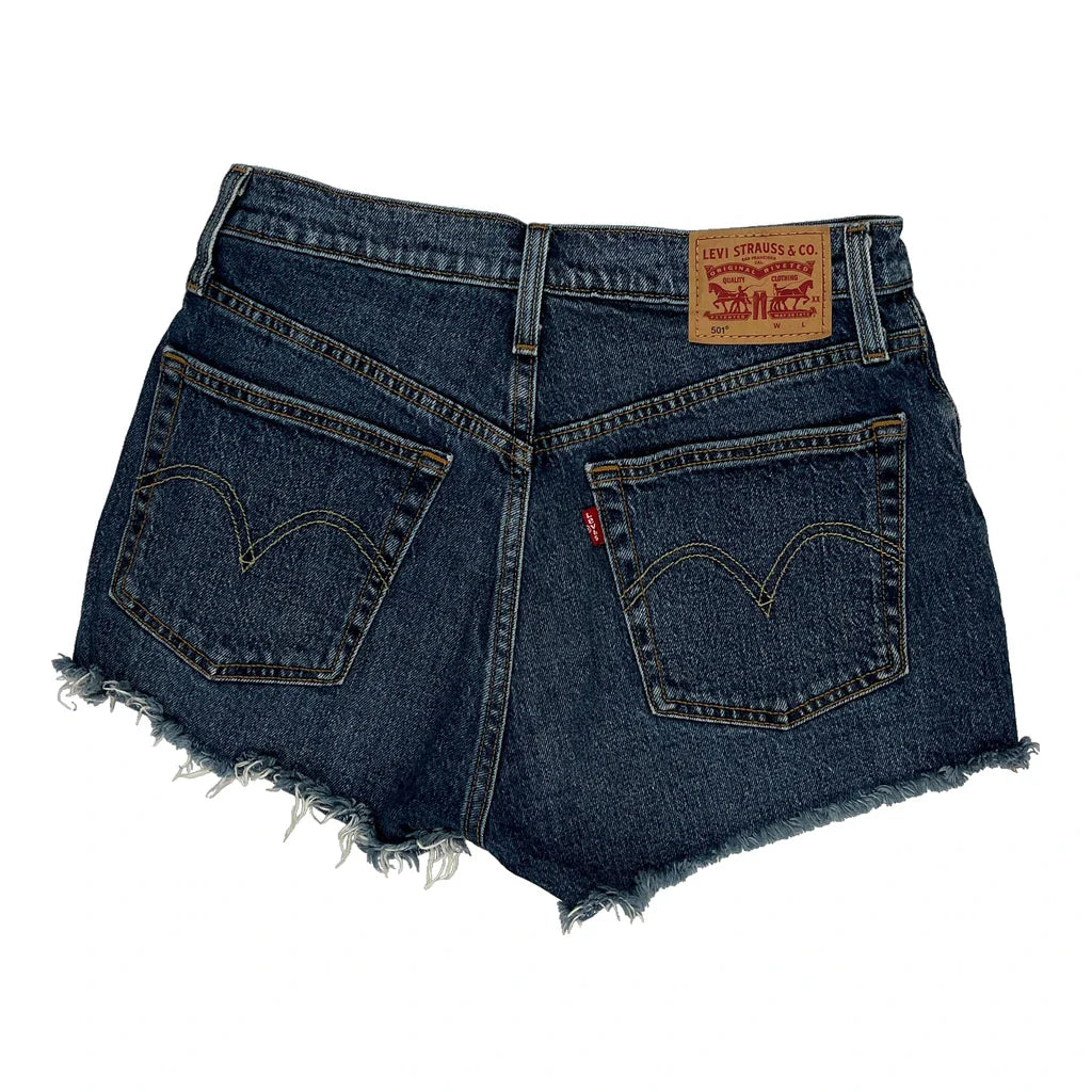 Buy Levis Denim Shorts - 27W UK 8 Dark Wash Cotton Refurbished - $33.49 Levis Denim Shorts - 27W UK 8 Dark Wash Cotton Refurbished - Thrifted (note: this is a term often used to describe second- refurbished available on Cerqular
