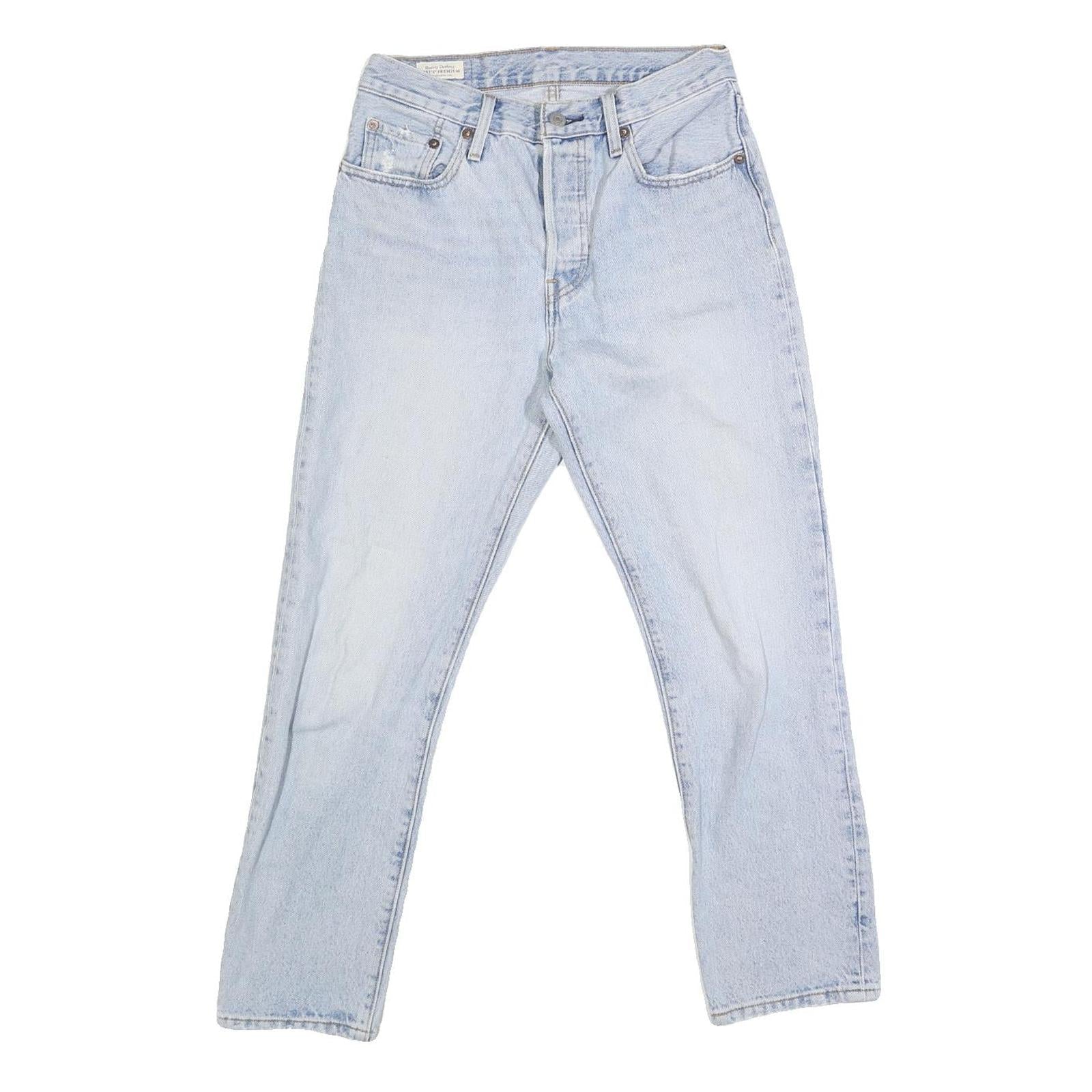 LEVI'S 501 Mens Jeans Blue Regular Straight Denim Light W30 L27 Classic Style Refurbished - N/A refurbished available on Cerqular