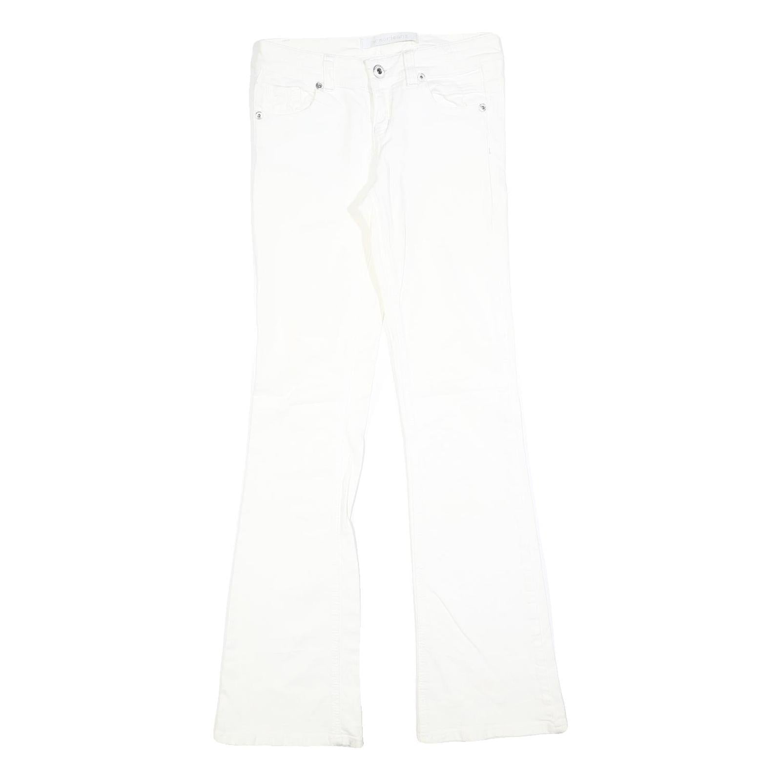 ARMOR JEANS Womens Jeans White Slim Flared Denim W28 L34 Cotton Blend Zip Refurbished - N/A refurbished available on Cerqular