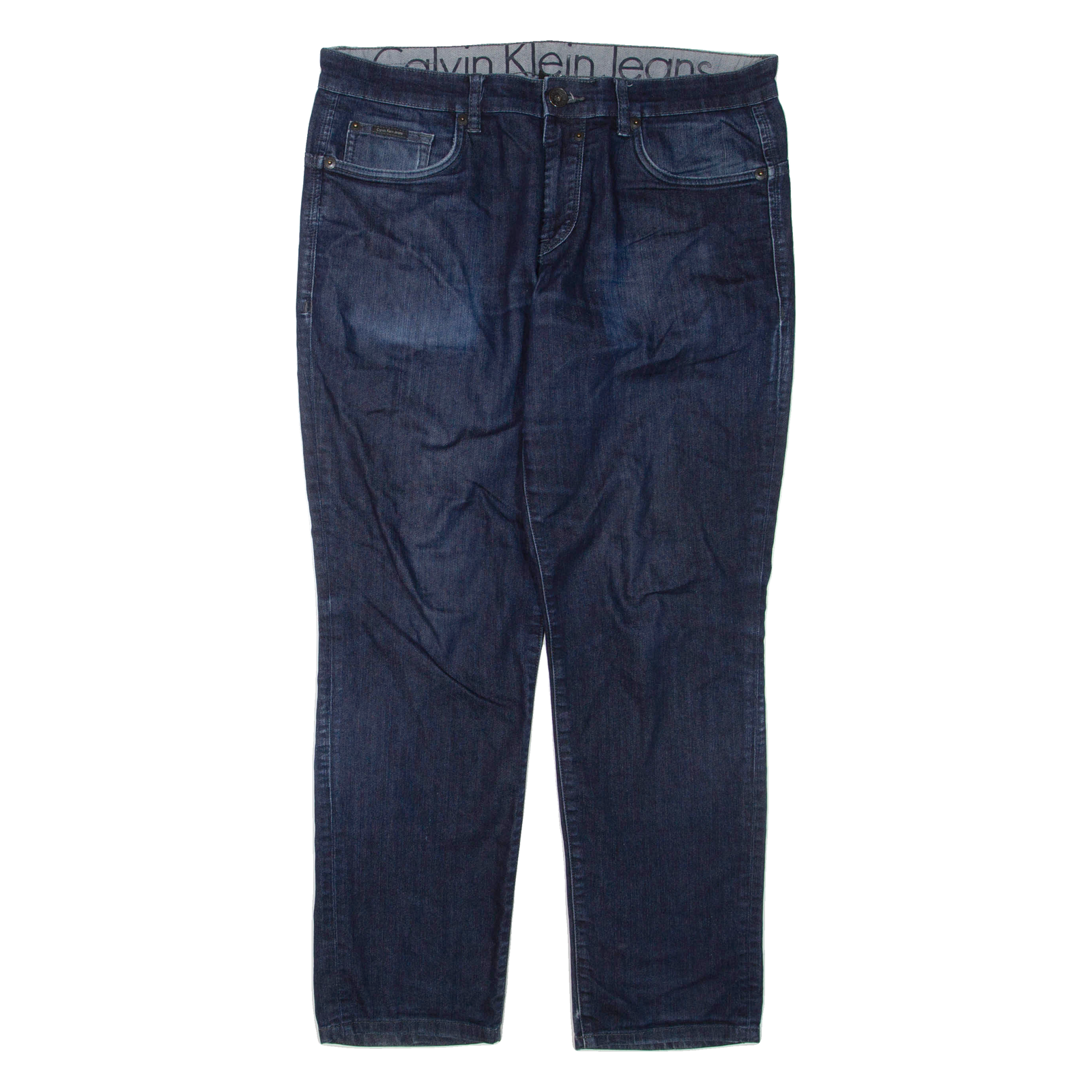 CALVIN KLEIN JEANS Womens Jeans Blue Regular Tapered W34 L31 Refurbished - N/A refurbished available on Cerqular