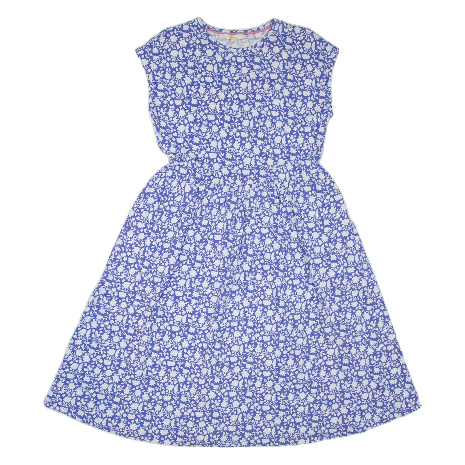BODEN Womens Day Dress Blue Floral Short Sleeve Knee Length UK 8 Refurbished - N/A refurbished available on Cerqular