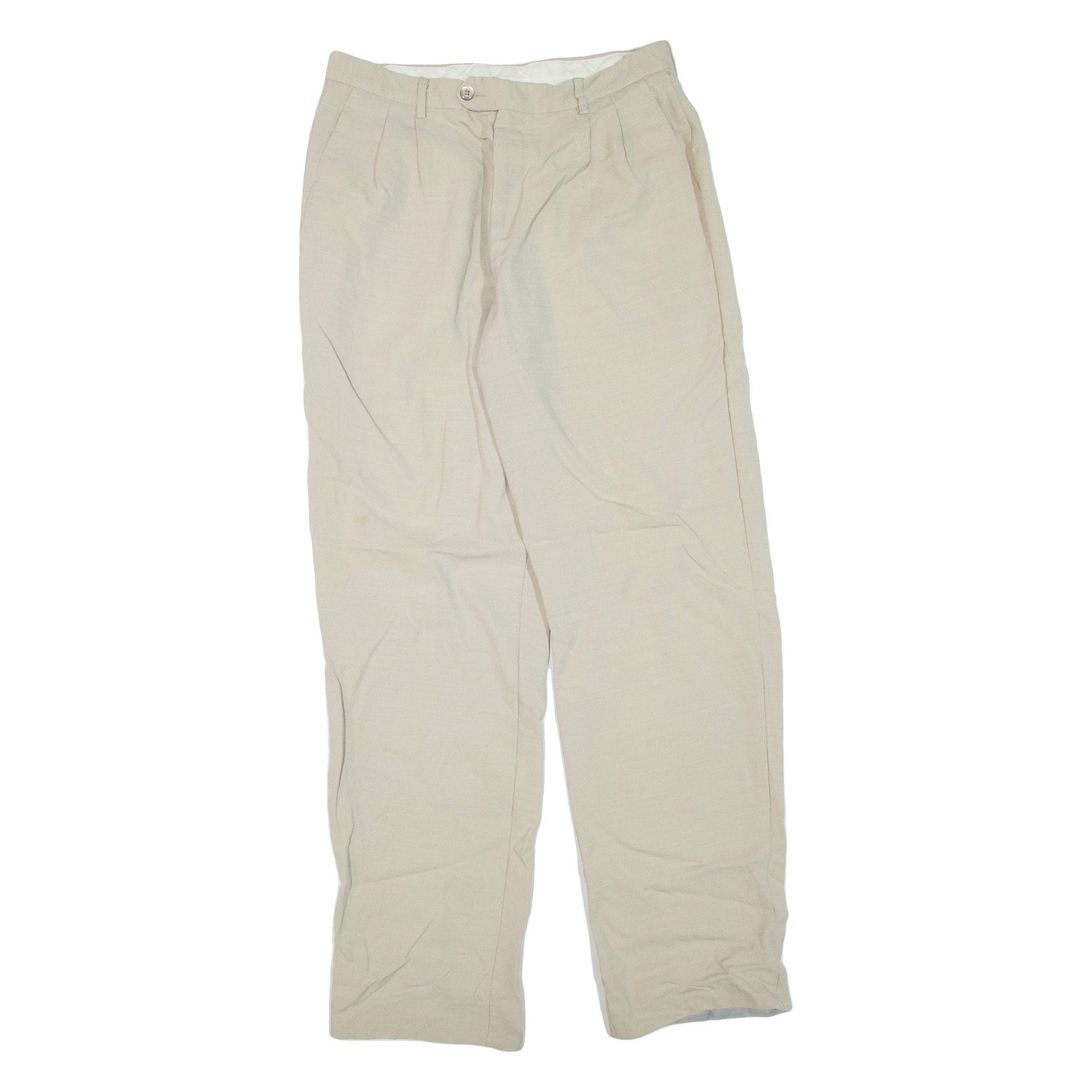 Mens Trousers Beige Regular Straight W32 L33 Refurbished - N/A refurbished available on Cerqular