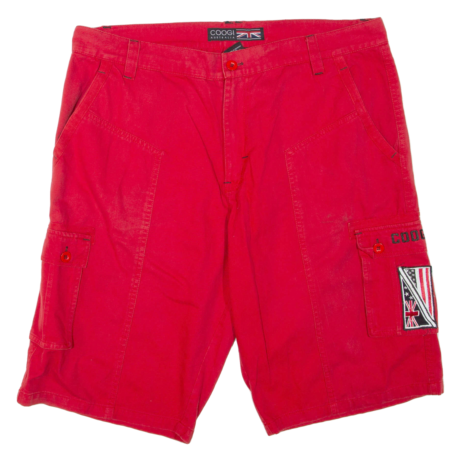 COOGI Mens Cargo Shorts Red XL W40 Refurbished - N/A refurbished available on Cerqular