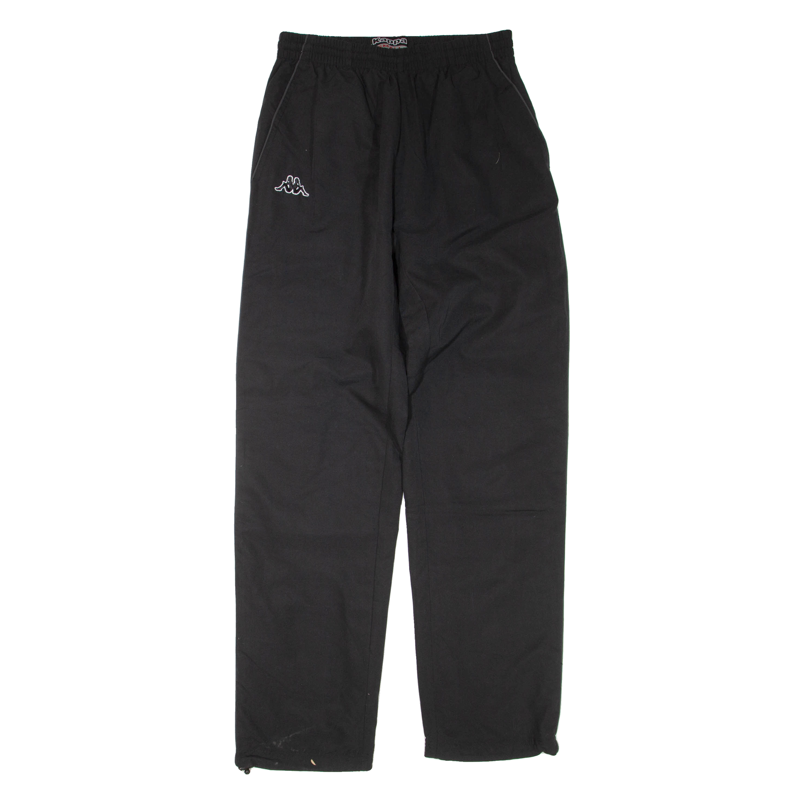 KAPPA Mesh Lined Mens Track Pants Black Straight S W24 L32 Refurbished - N/A refurbished available on Cerqular