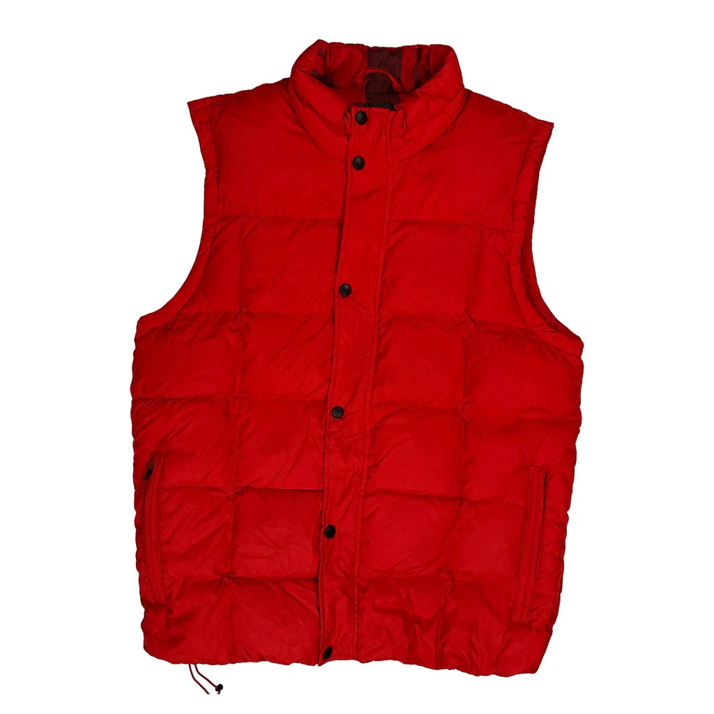 Nike 6.0 Puffer Gilet - Large Red Polyester Refurbished - Thrifted (note: this is a term often used to describe second- refurbished available on Cerqular