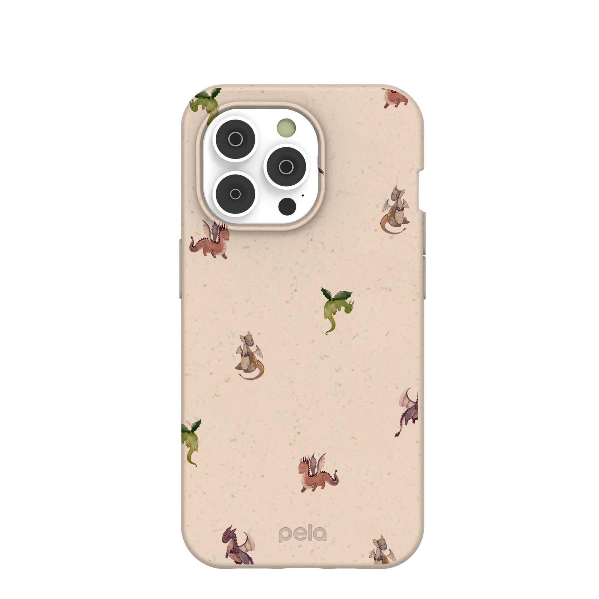 Seashell Lil Dragons iPhone 14 Pro Case Refurbished - Pela Case refurbished available on Cerqular
