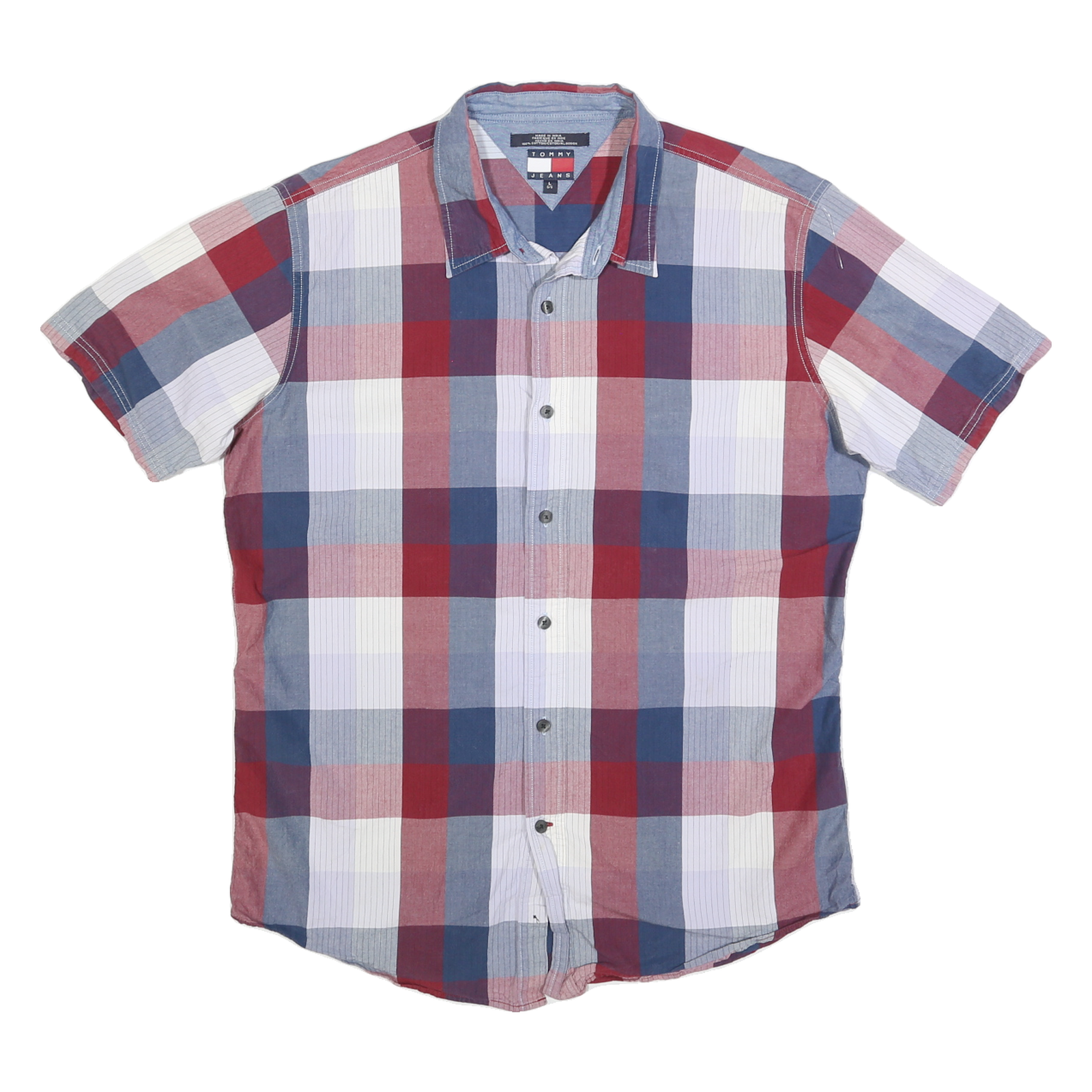 Buy TOMMY HILFIGER Mens Blue Red White Check Shirt M Cotton Blend Summer Casual Refurbished - $31.19 TOMMY HILFIGER Mens Blue Red White Check Shirt M Cotton Blend Summer Casual Refurbished - N/A refurbished available on Cerqular