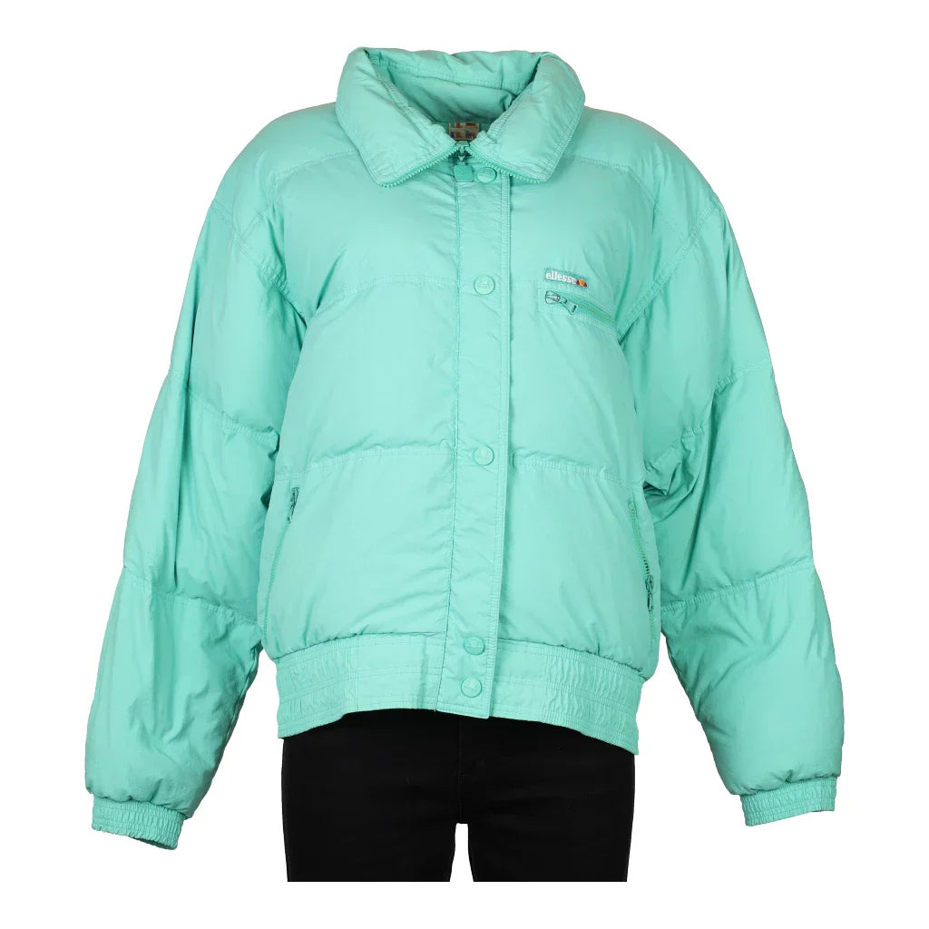 1980's Ellesse Puffer - XL Blue Nylon Refurbished - Thrifted (note: this is a term often used to describe second- refurbished available on Cerqular