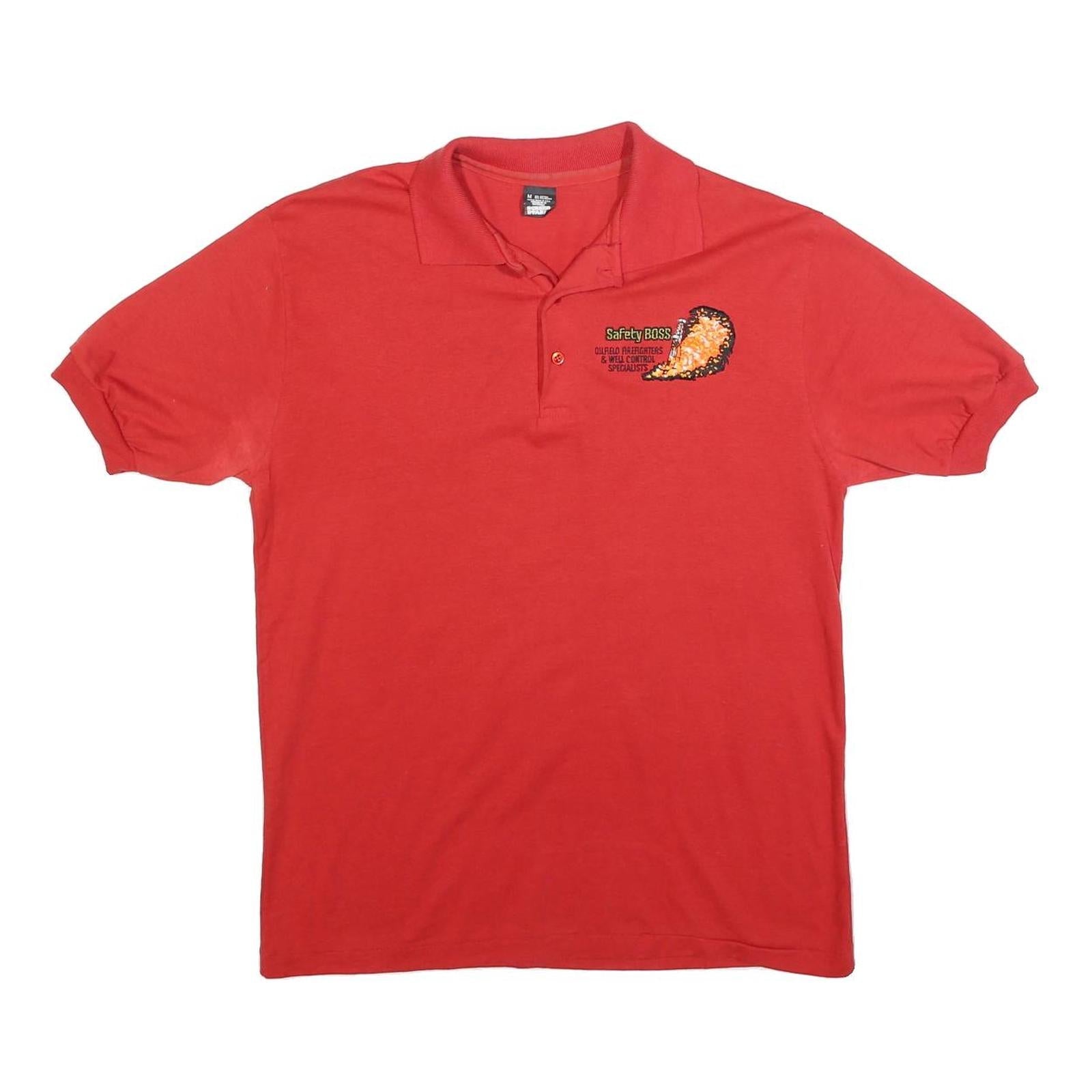 SCREEN STARS Mens Red Short Sleeve Plain M Cotton Blend Polo Shirt Casual Refurbished - N/A refurbished available on Cerqular