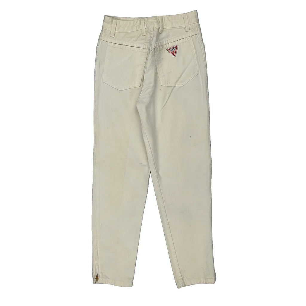 Guess Jeans - 28W UK 8 Cream Cotton Refurbished - Thrifted (note: this is a term often used to describe second- refurbished available on Cerqular