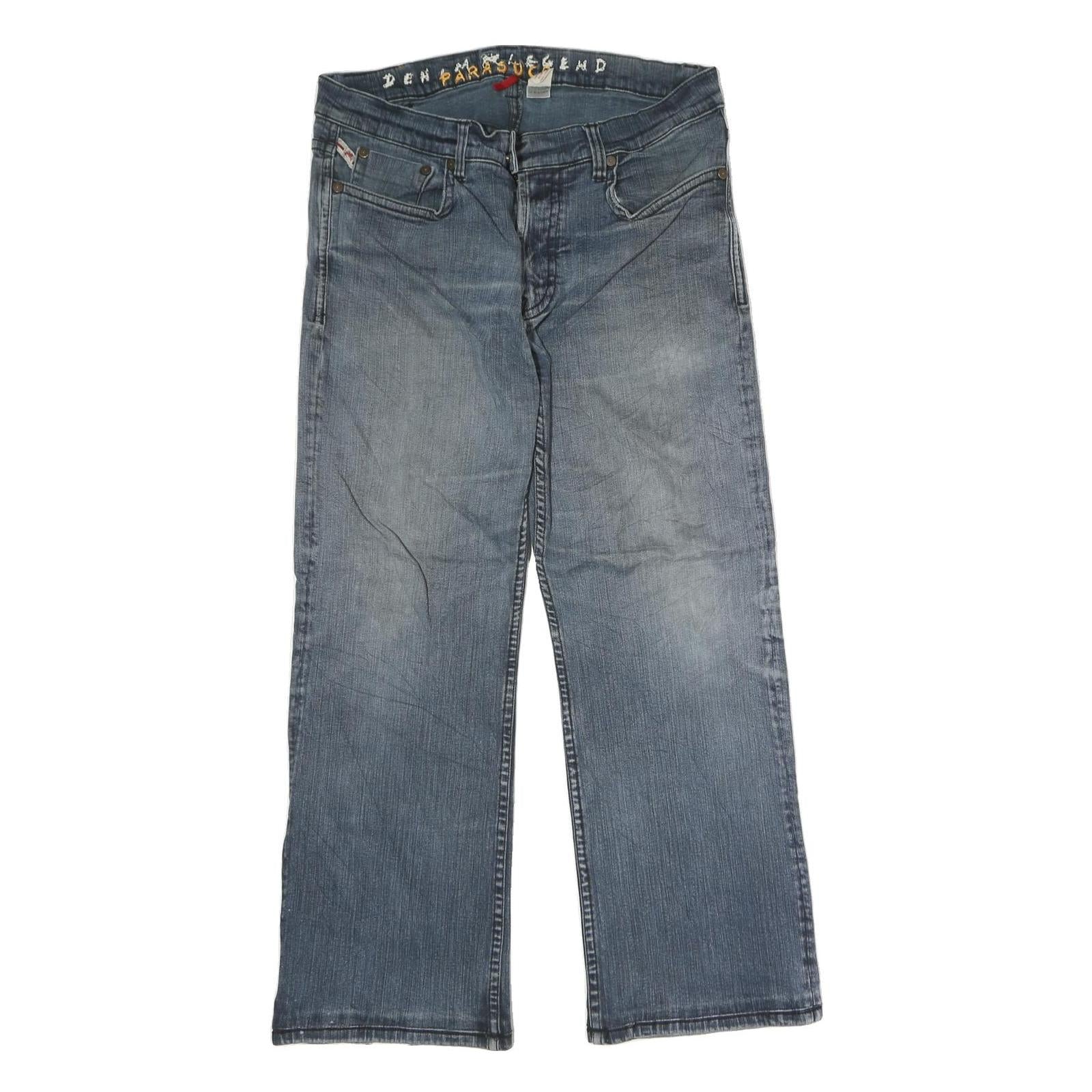 PARASUCO Mens Blue Regular Straight Denim Light W32 L30 Classic Zip Fly Jeans Refurbished - N/A refurbished available on Cerqular