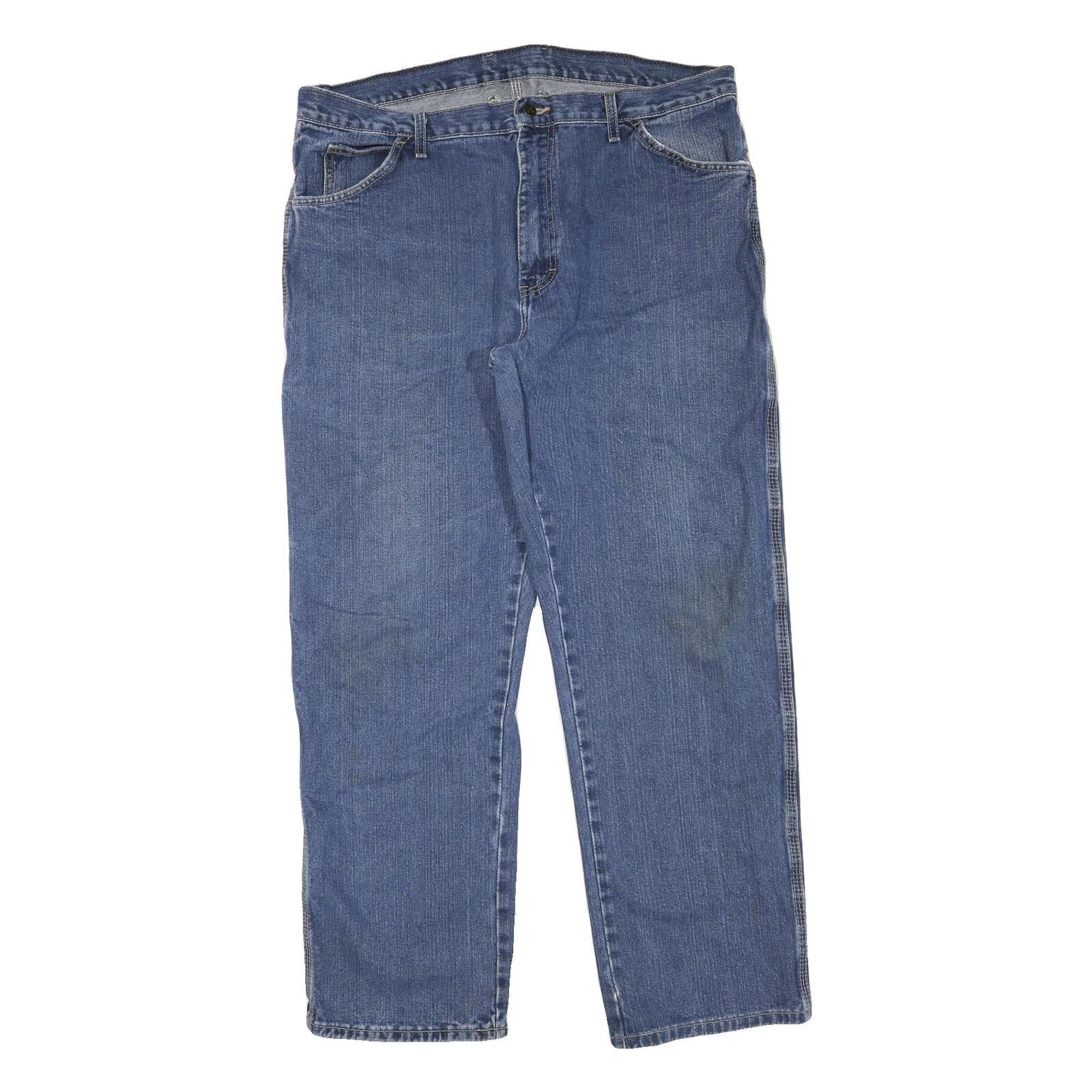 DICKIES Mens Regular Blue Denim Jeans W38 L30 Cotton Blend Zip Pockets Workwear Refurbished - N/A refurbished available on Cerqular