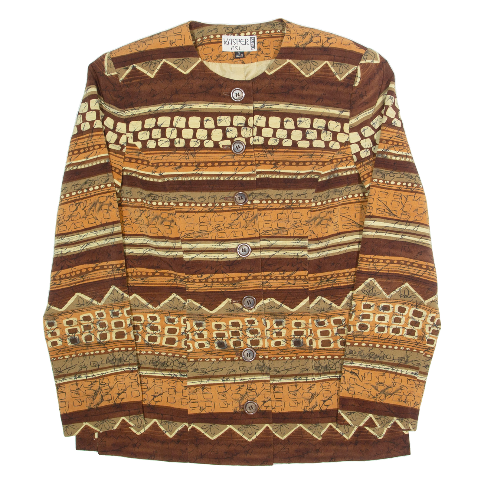 Buy KASPER ASP Womens Blazer Jacket Brown 90s Fair Isle S Refurbished - $46.79 KASPER ASP Womens Blazer Jacket Brown 90s Fair Isle S Refurbished - N/A refurbished available on Cerqular
